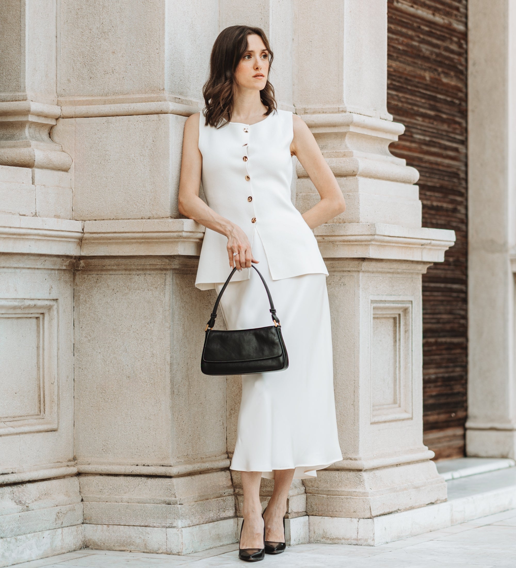 Baguetteväska i läder för dam – Bright Lights, Big City