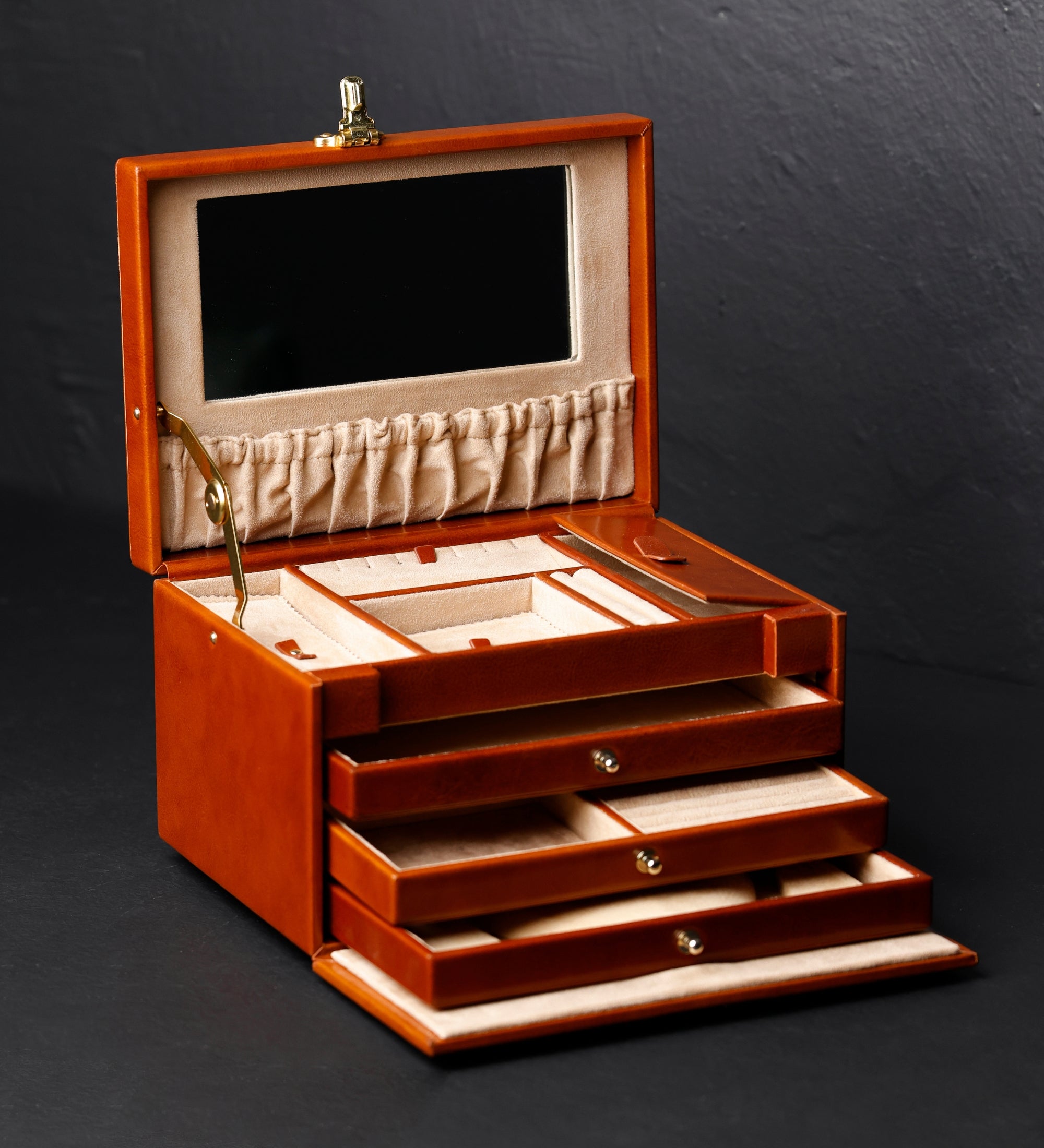 Stort smyckeskrin i läder för dam – The Portrait of a Lady