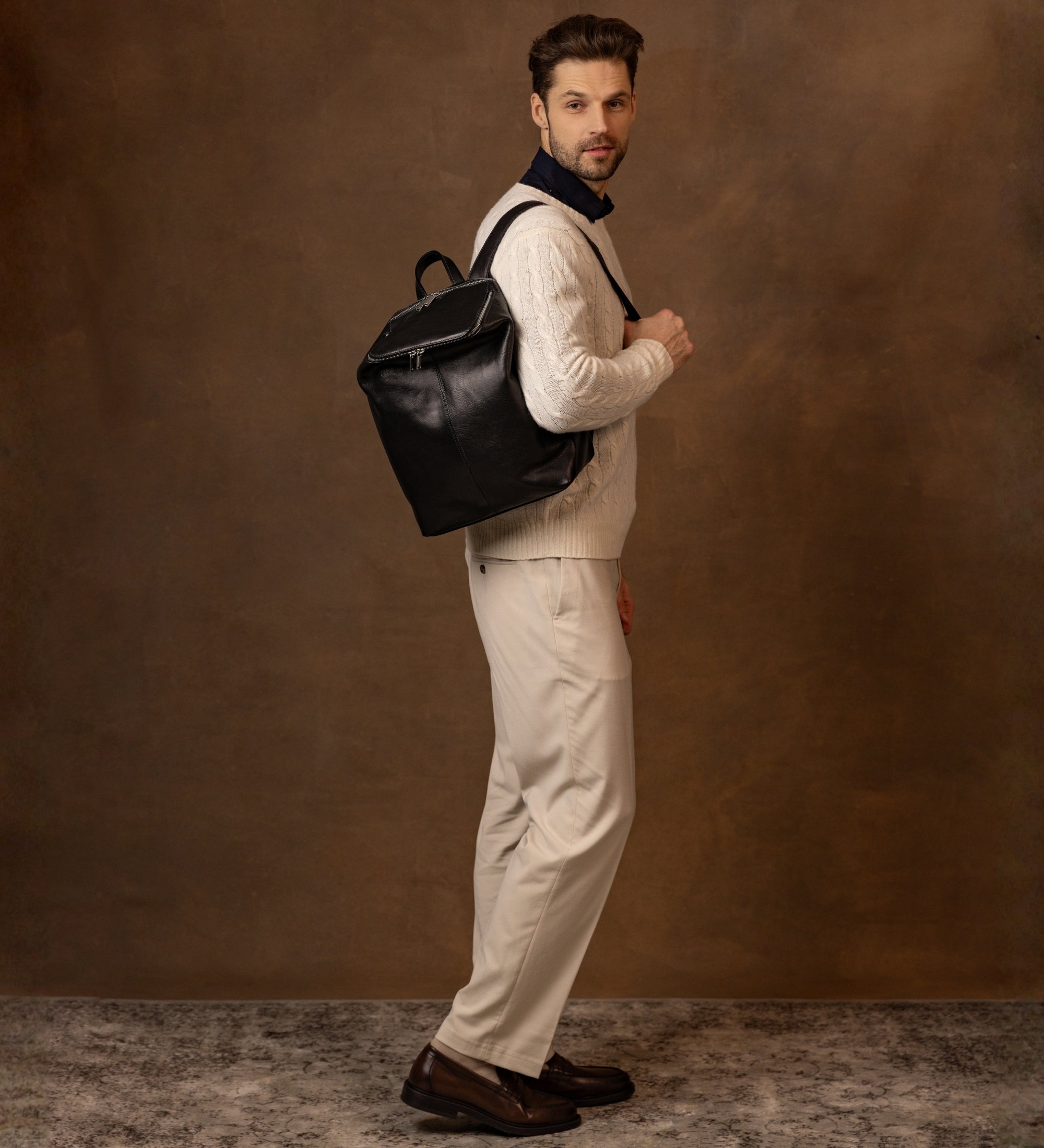 Ryggsäck i läder– A Blend in the River