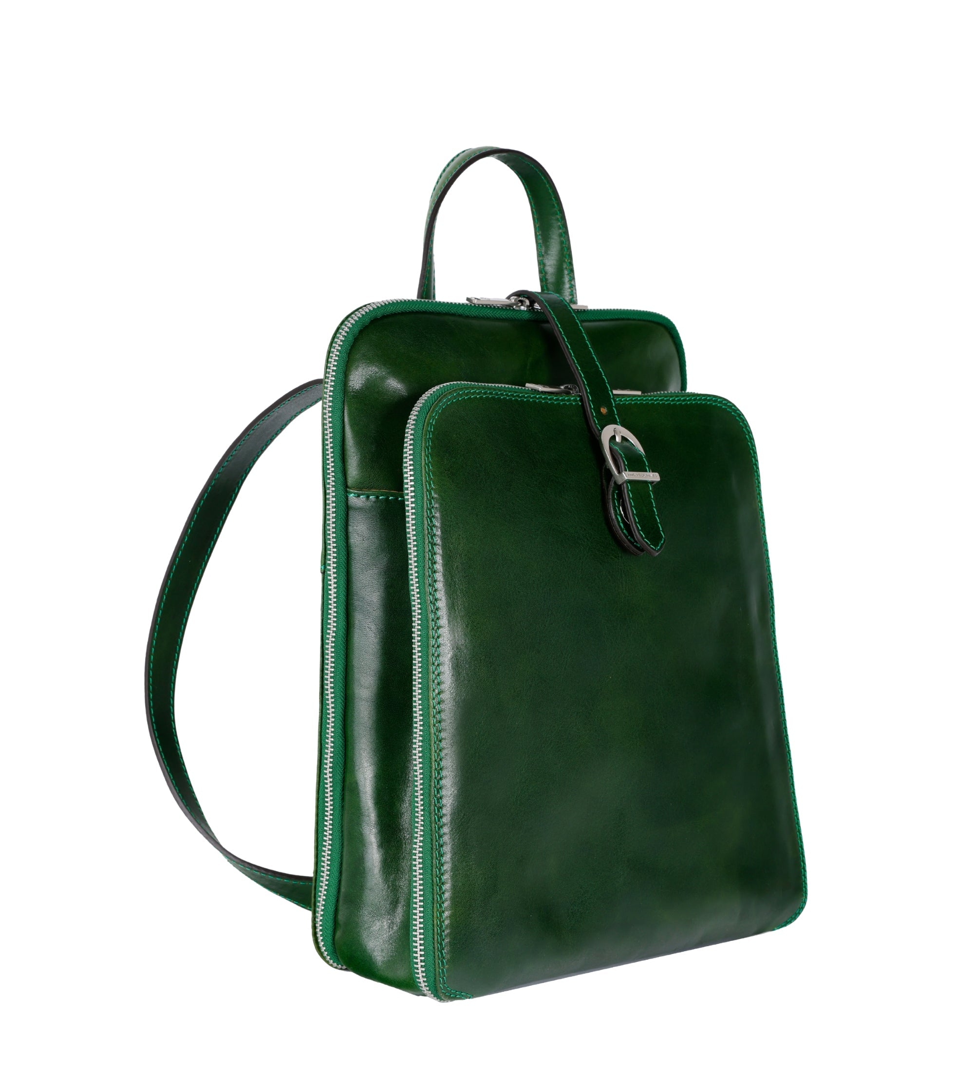 Omvandlingsbar ryggsäck i läder axelväska i läder för dam – Clarissa