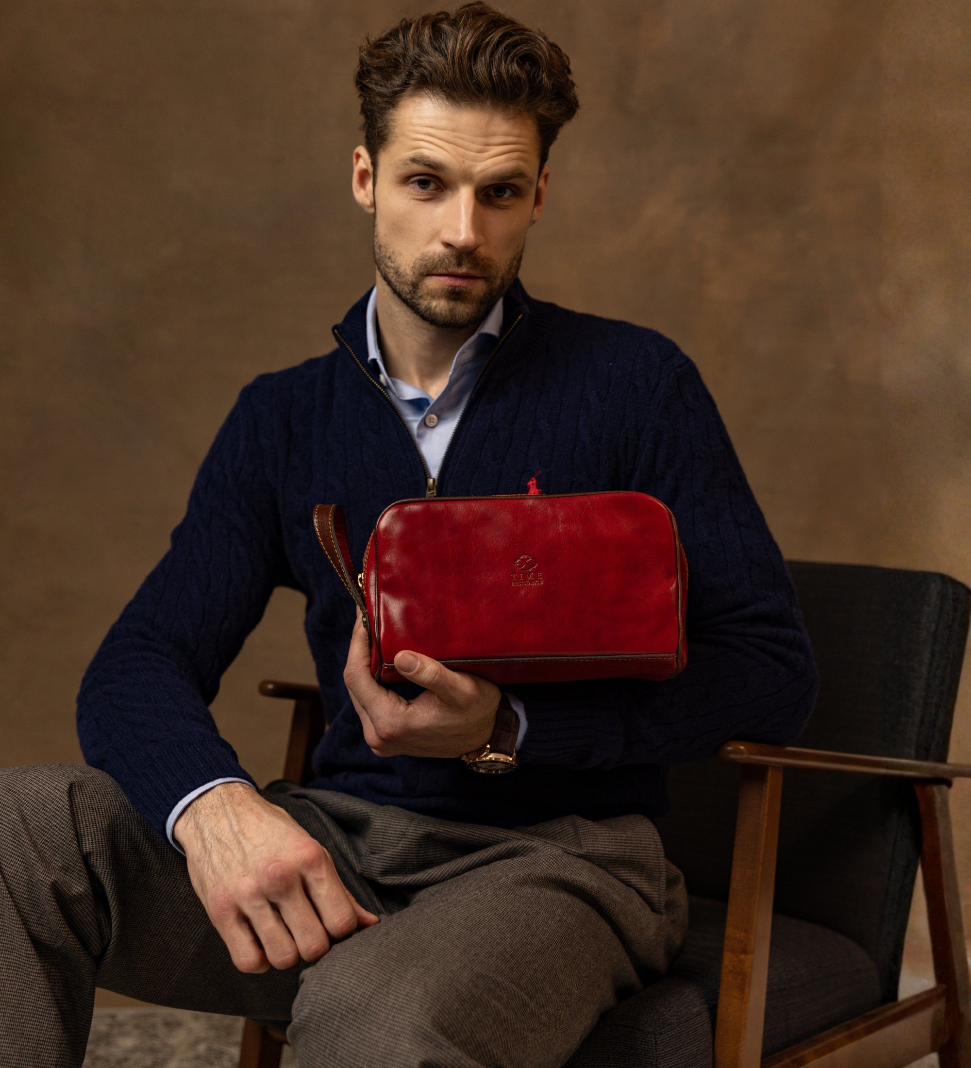 Sminkväska i läder necessär – All the Kings Men