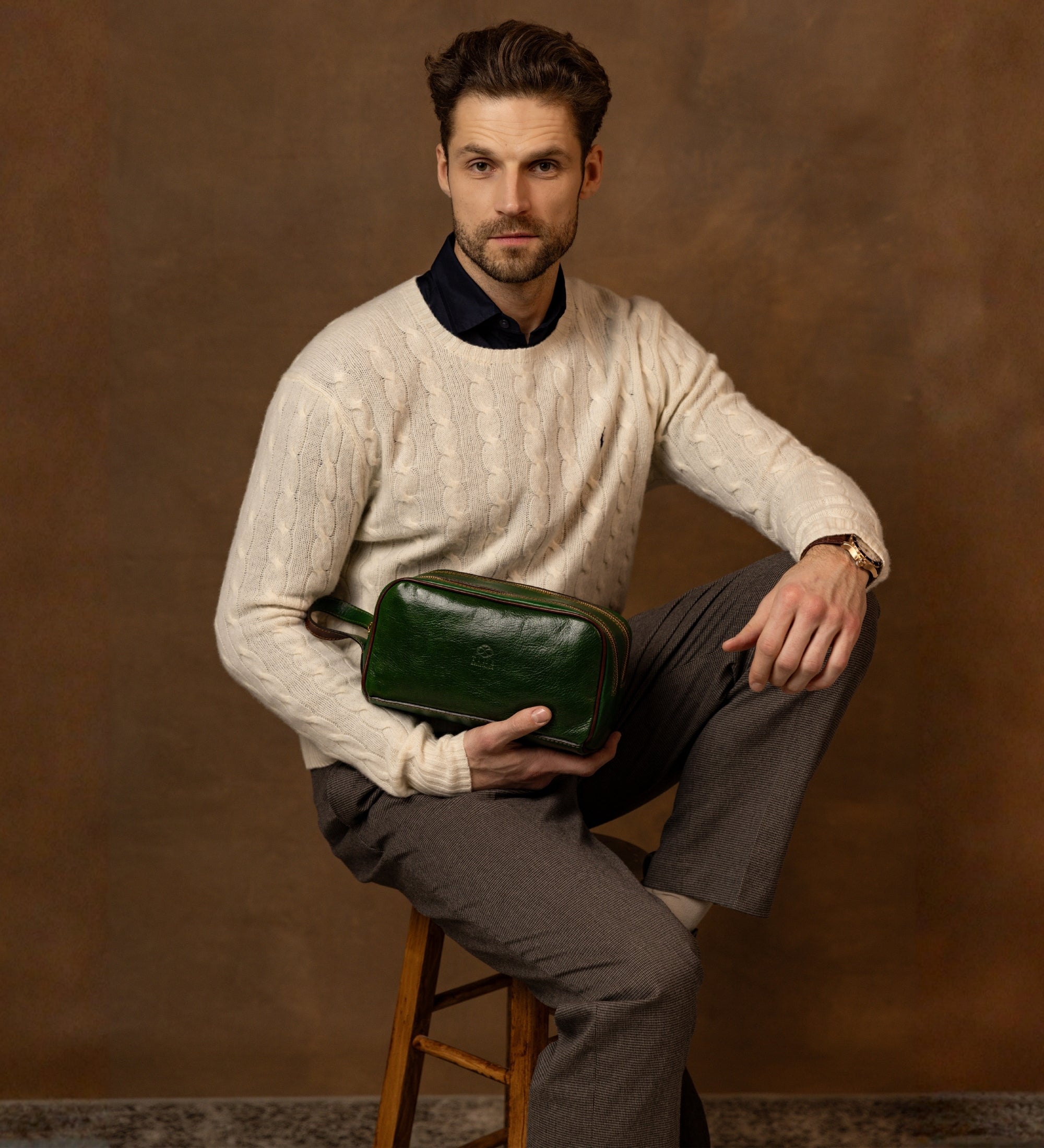 Sminkväska i läder necessär – All the Kings Men