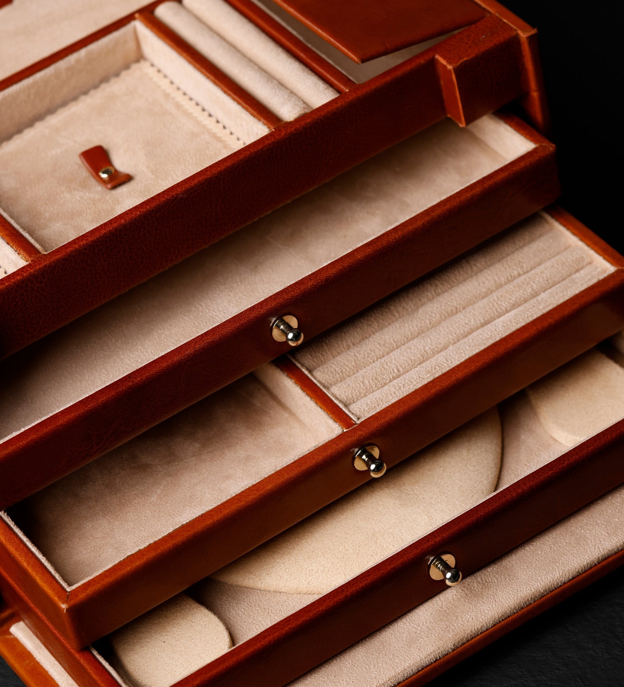 Stort smyckeskrin i läder för dam – The Portrait of a Lady