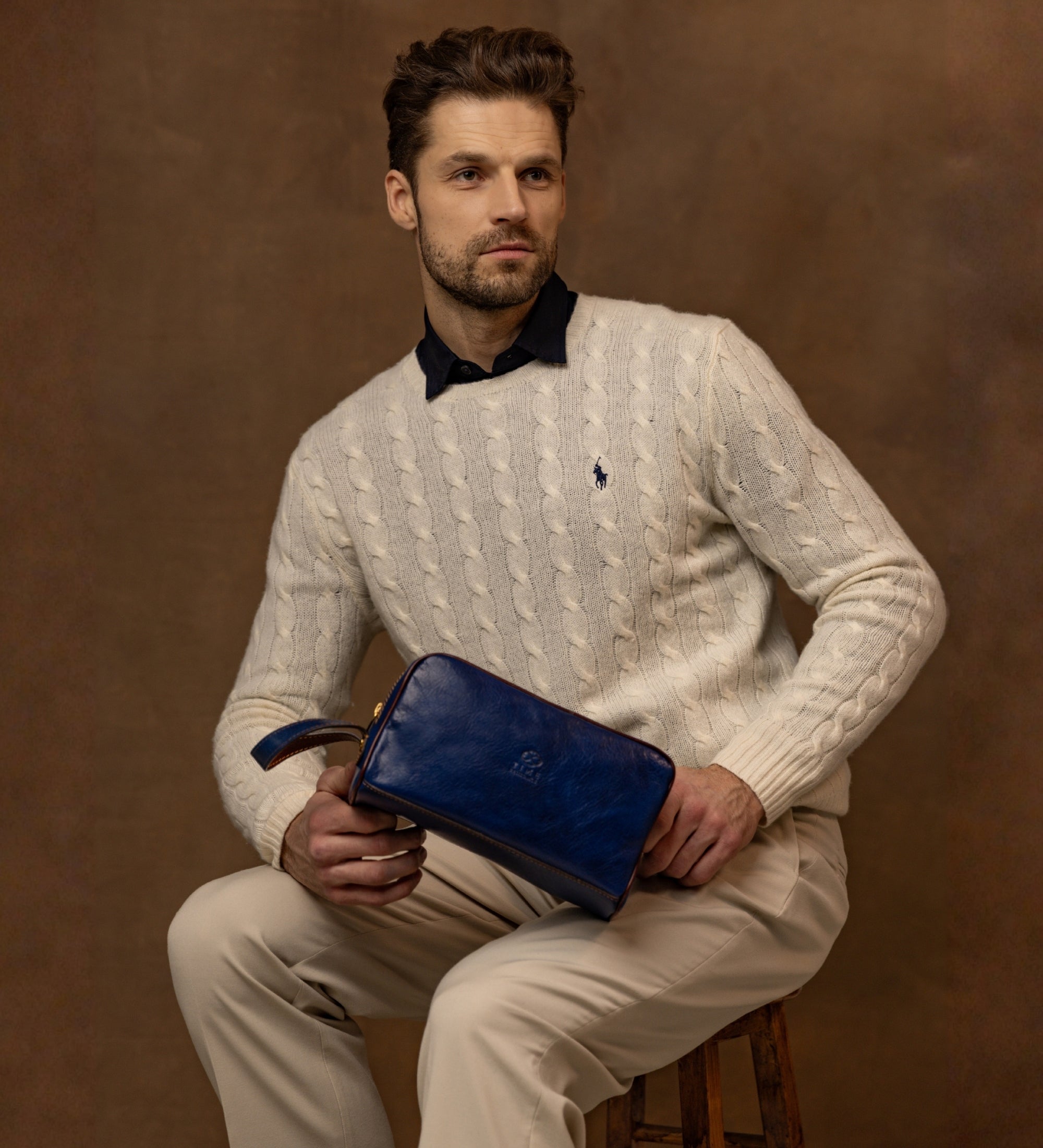 Sminkväska i läder necessär – All the Kings Men