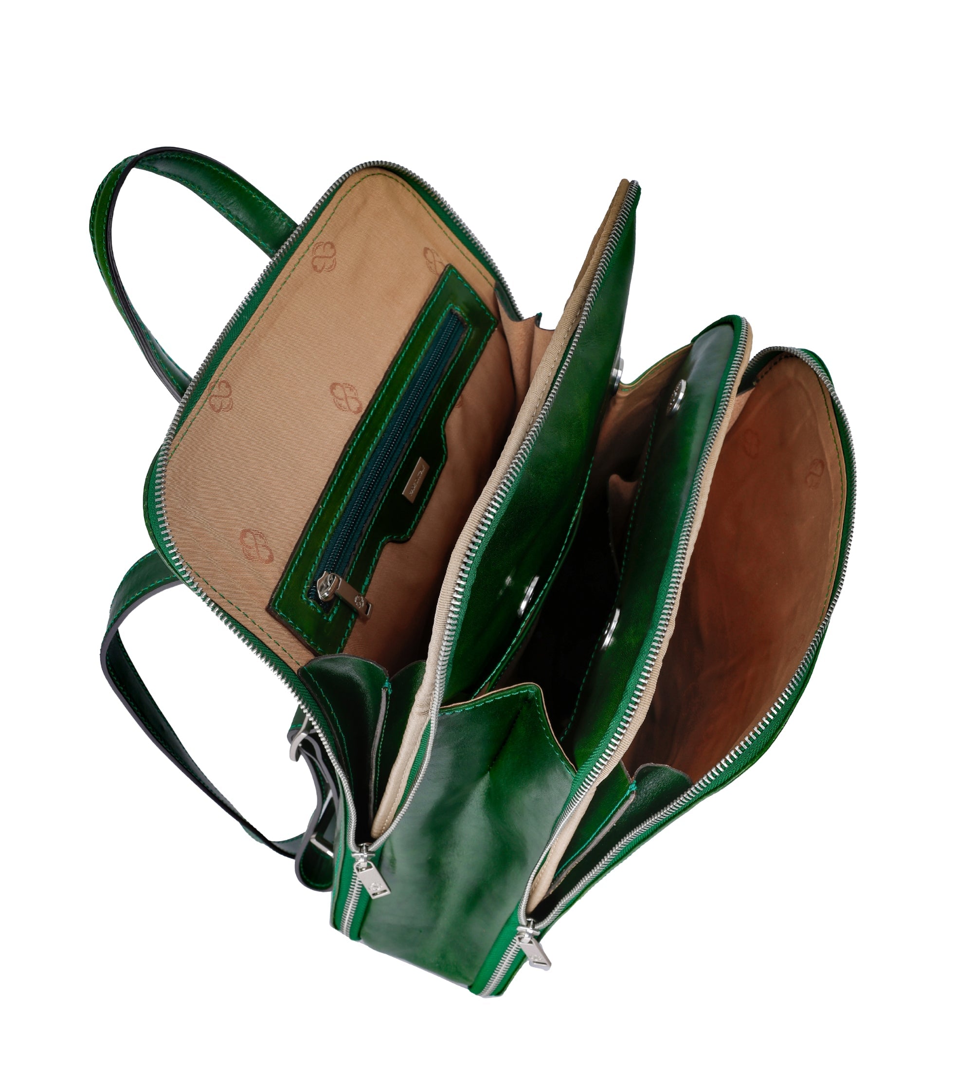 Omvandlingsbar ryggsäck i läder axelväska i läder för dam – Clarissa