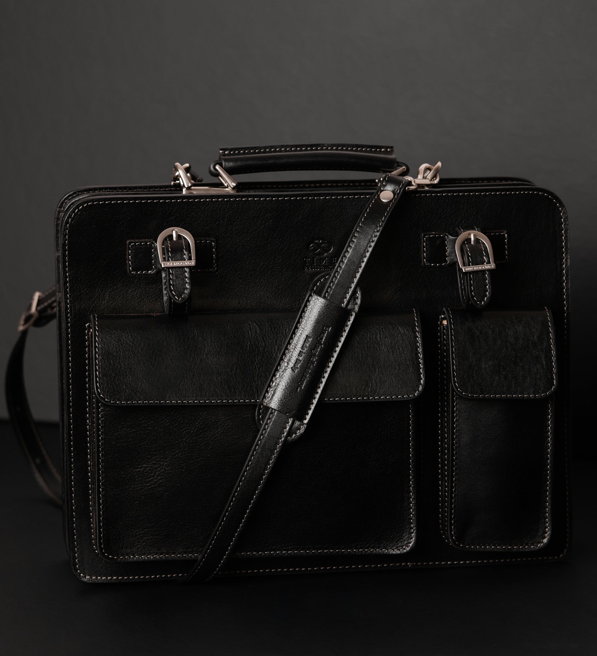 Läderväska i satchel-stil portfölj i läder – The Prophet