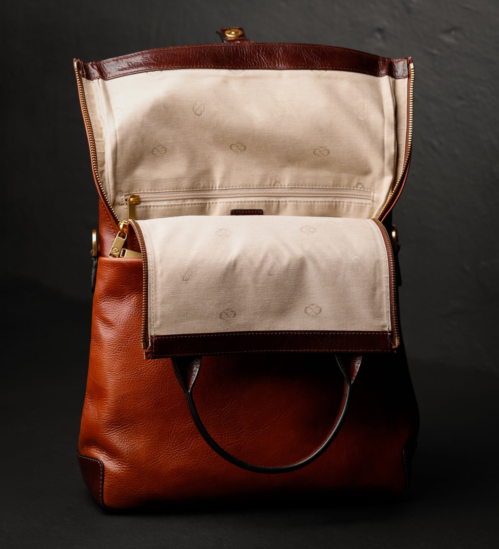 Omvandlingsbar ryggsäck i läder – The Awakening