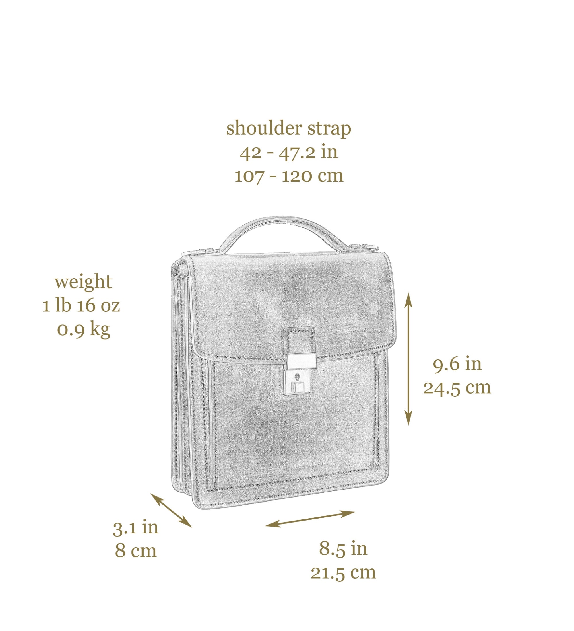 Liten portfölj i läder – Walden