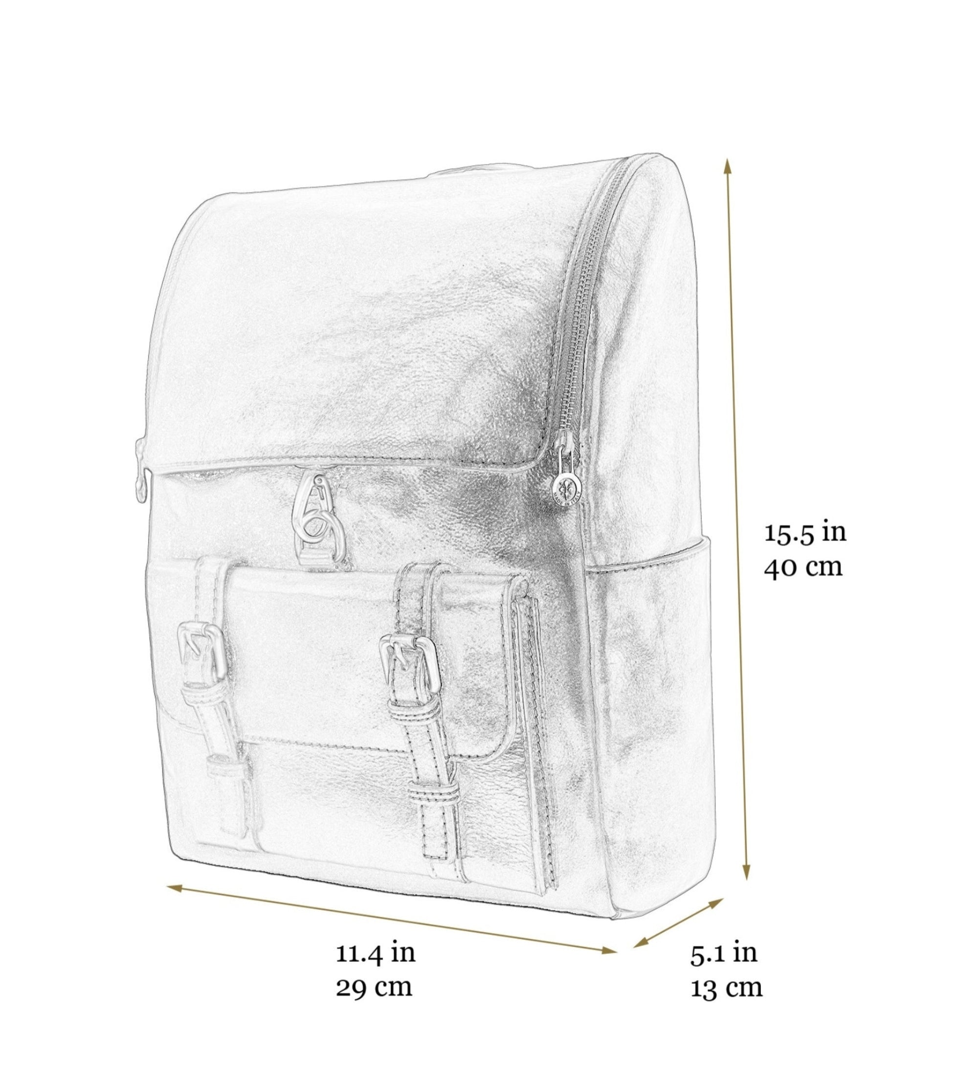 Stor ryggsäck i läder för dam – The Odyssey