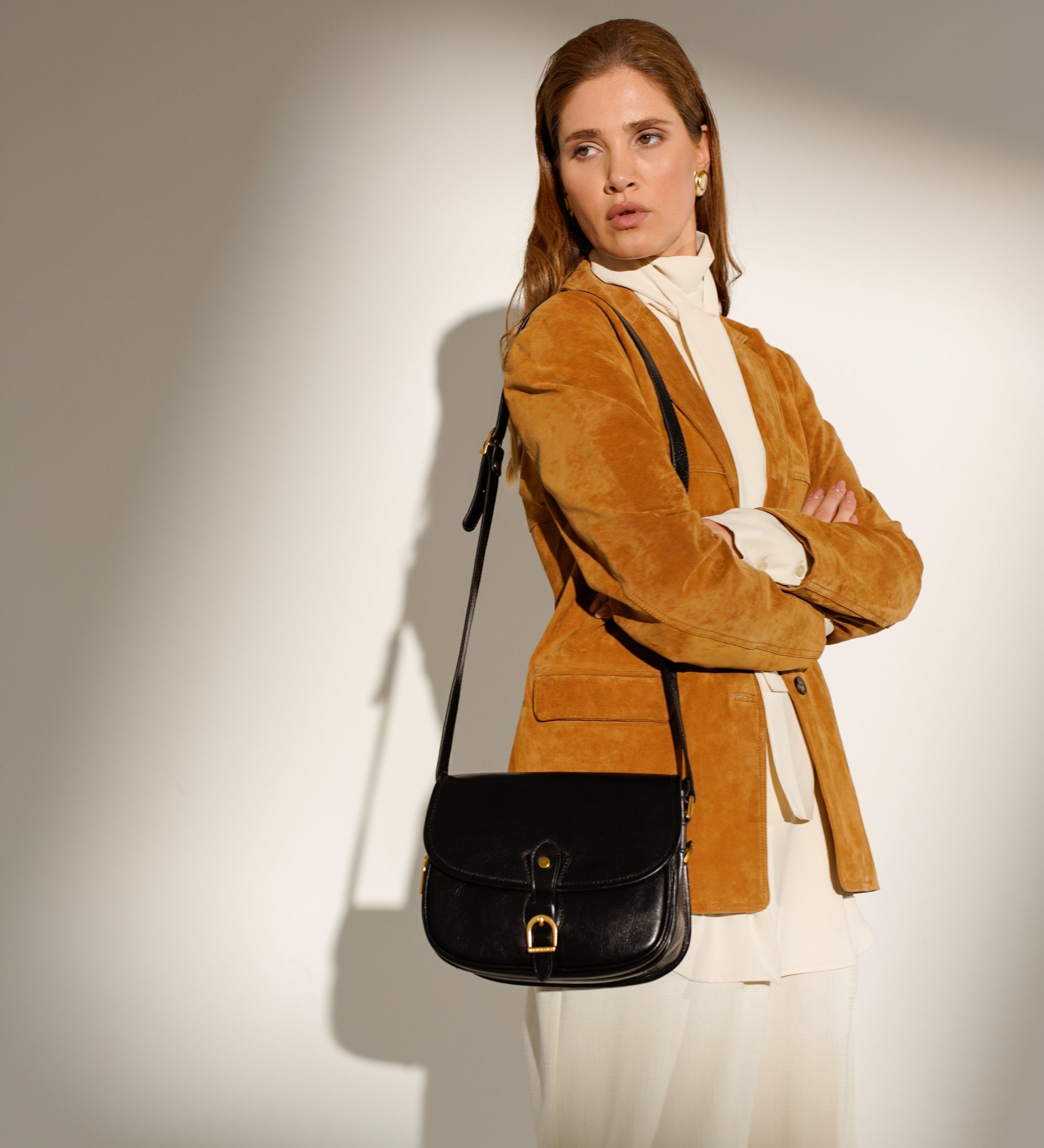 Saddle bag i läder för dam - Women In Love