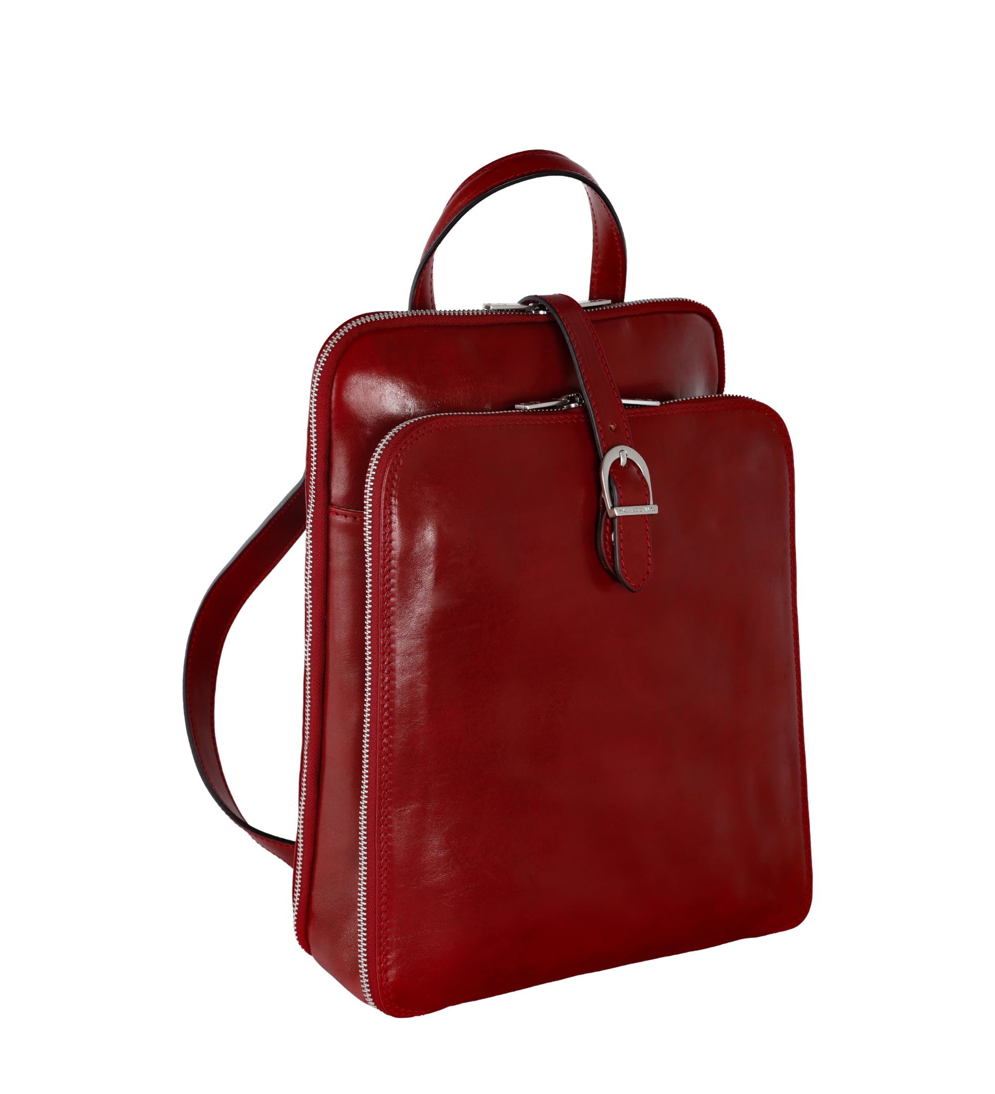 Omvandlingsbar ryggsäck i läder axelväska i läder för dam – Clarissa