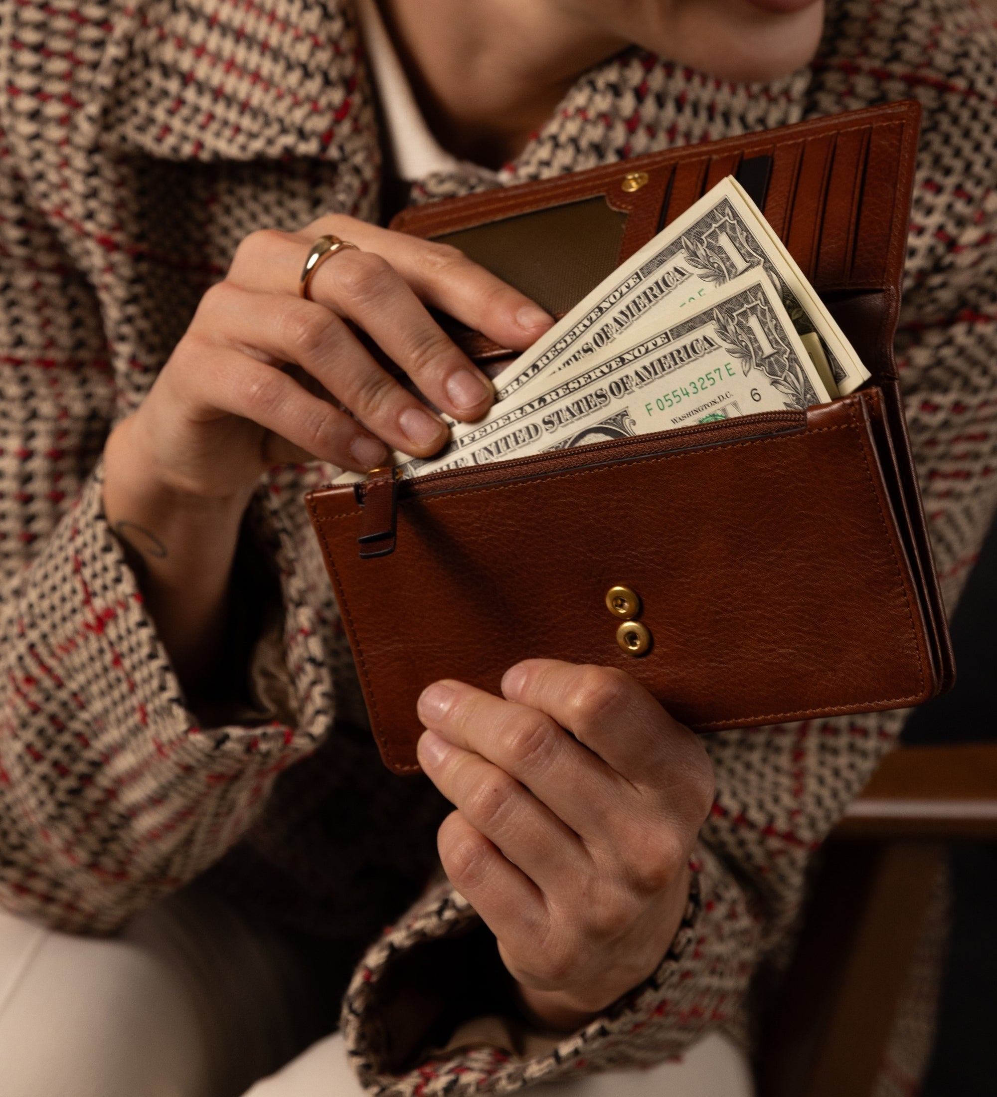 Dam Läder Continental Plånbok - Charade