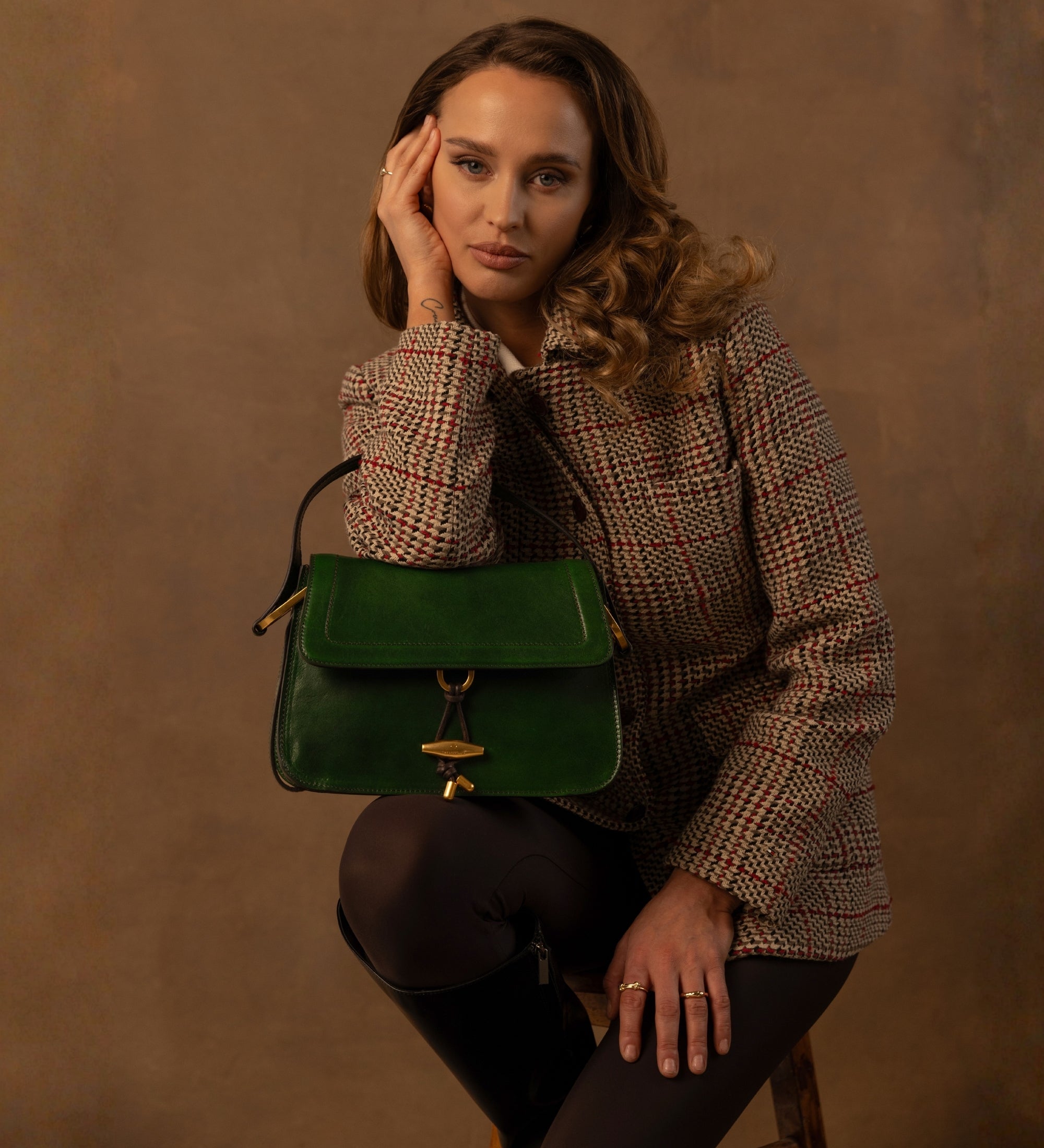 Läderväska med lock för dam - Possession