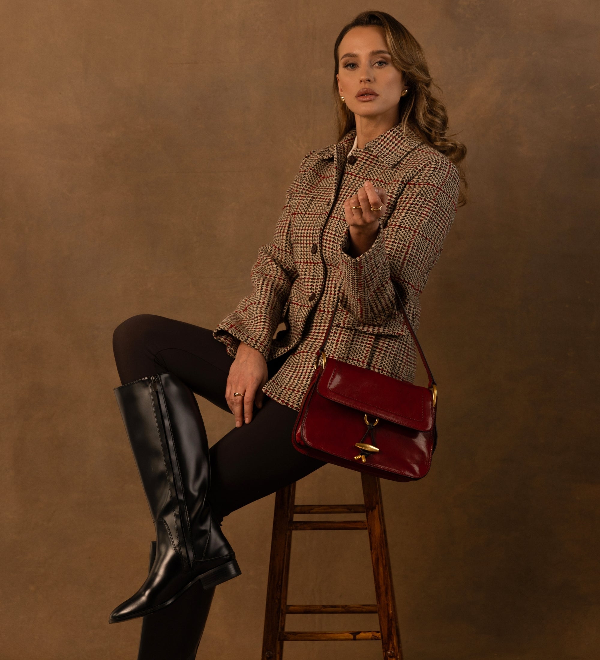 Läderväska med lock för dam - Possession