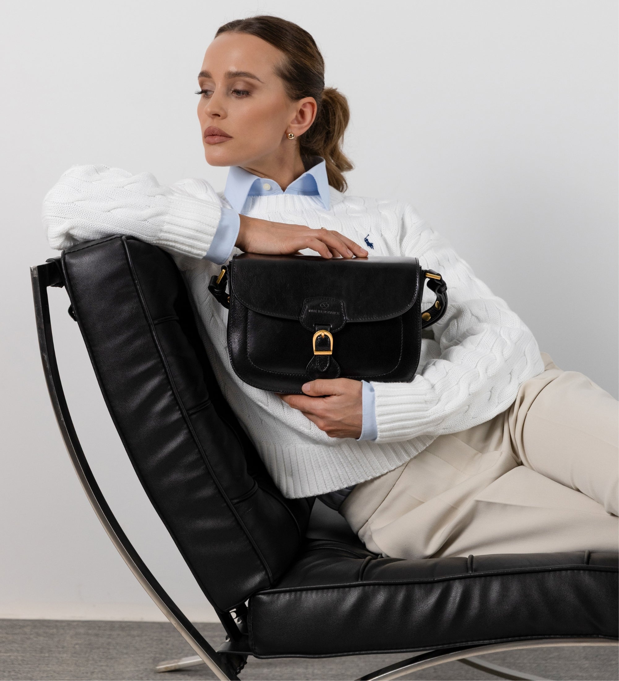 Saddle bag i läder för dam - Romola
