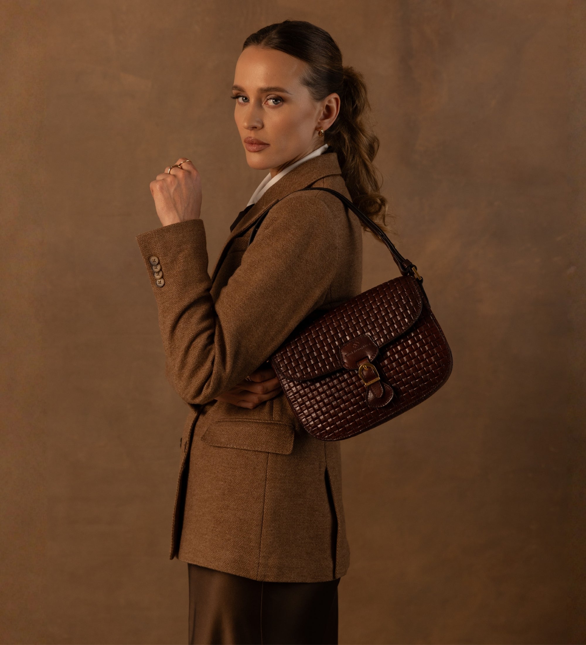 Saddle bag i läder för dam - Romola