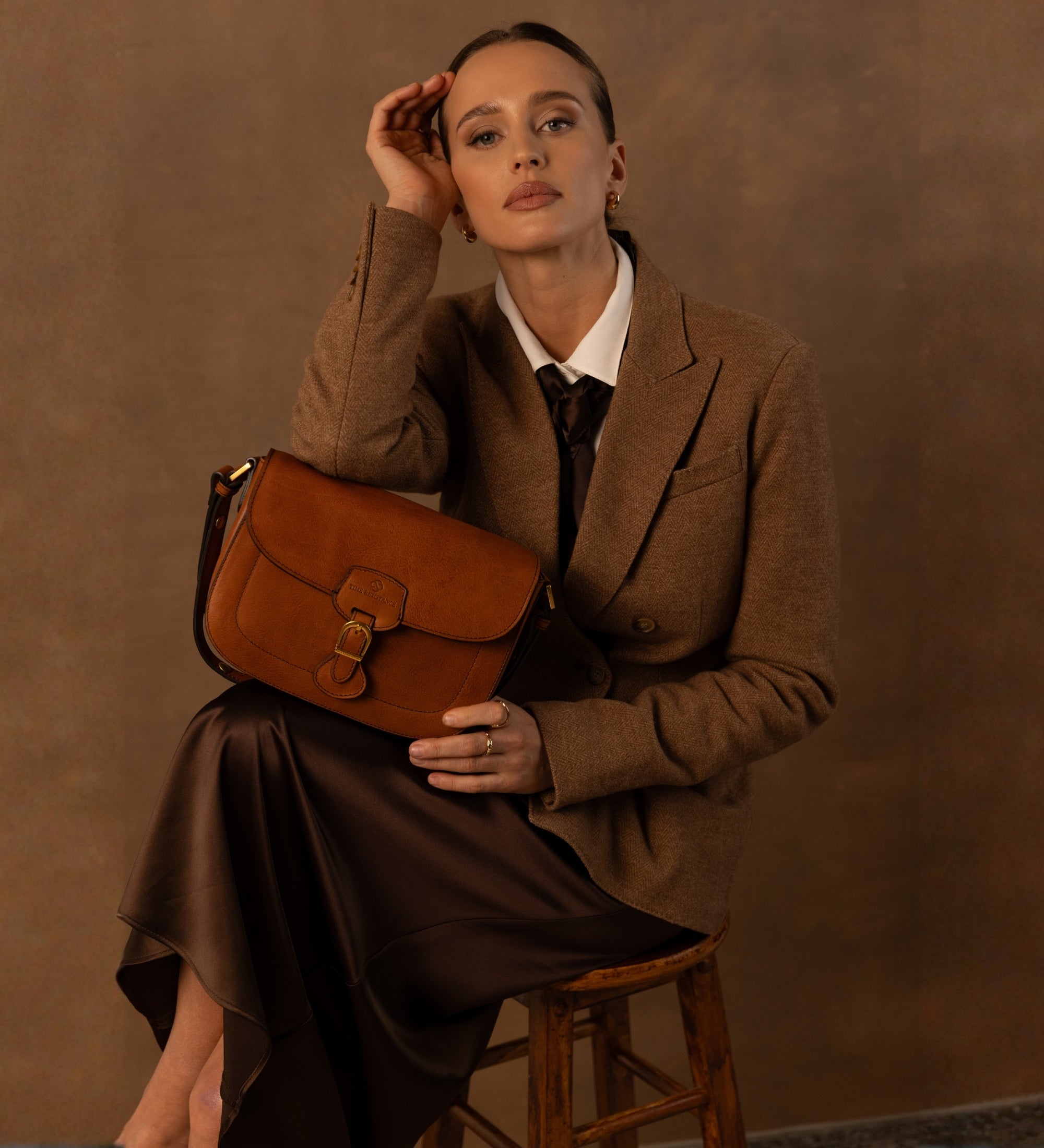 Saddle bag i läder för dam - Romola