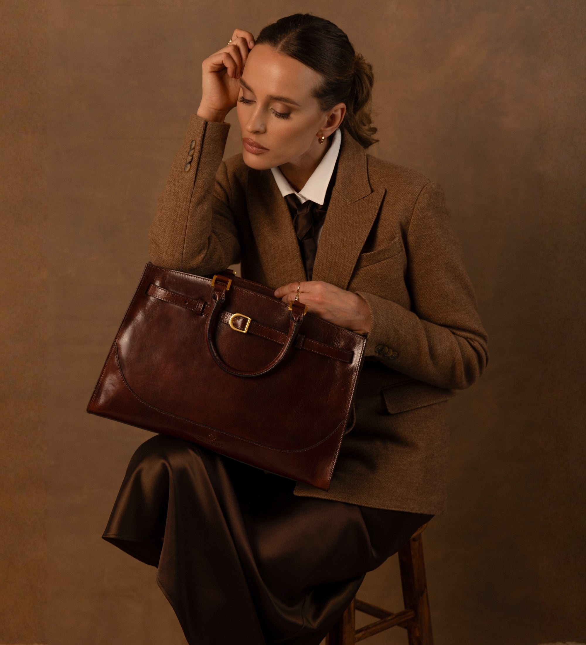 Handväska i läder för dam - Shirley