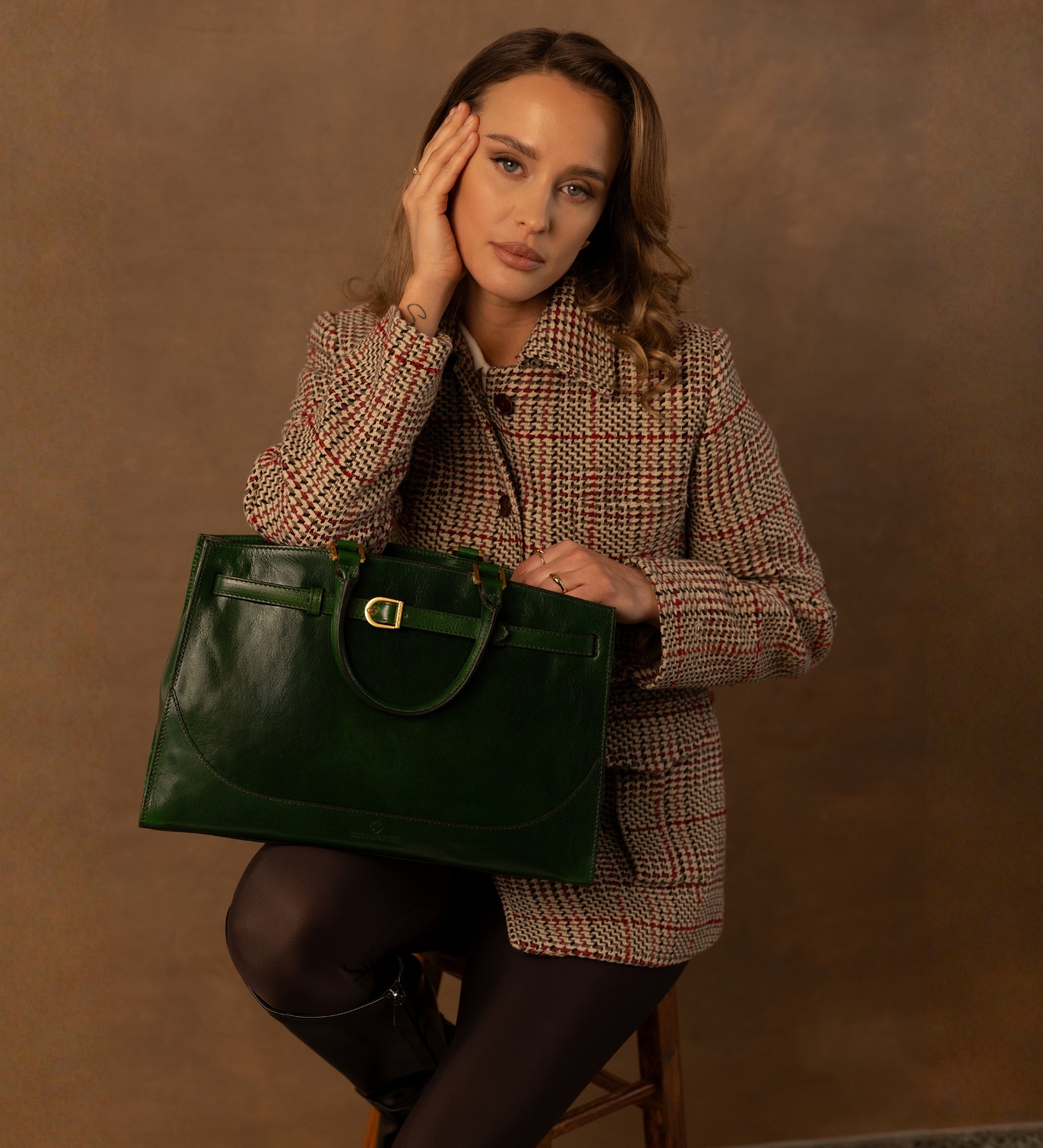 Handväska i läder för dam - Shirley