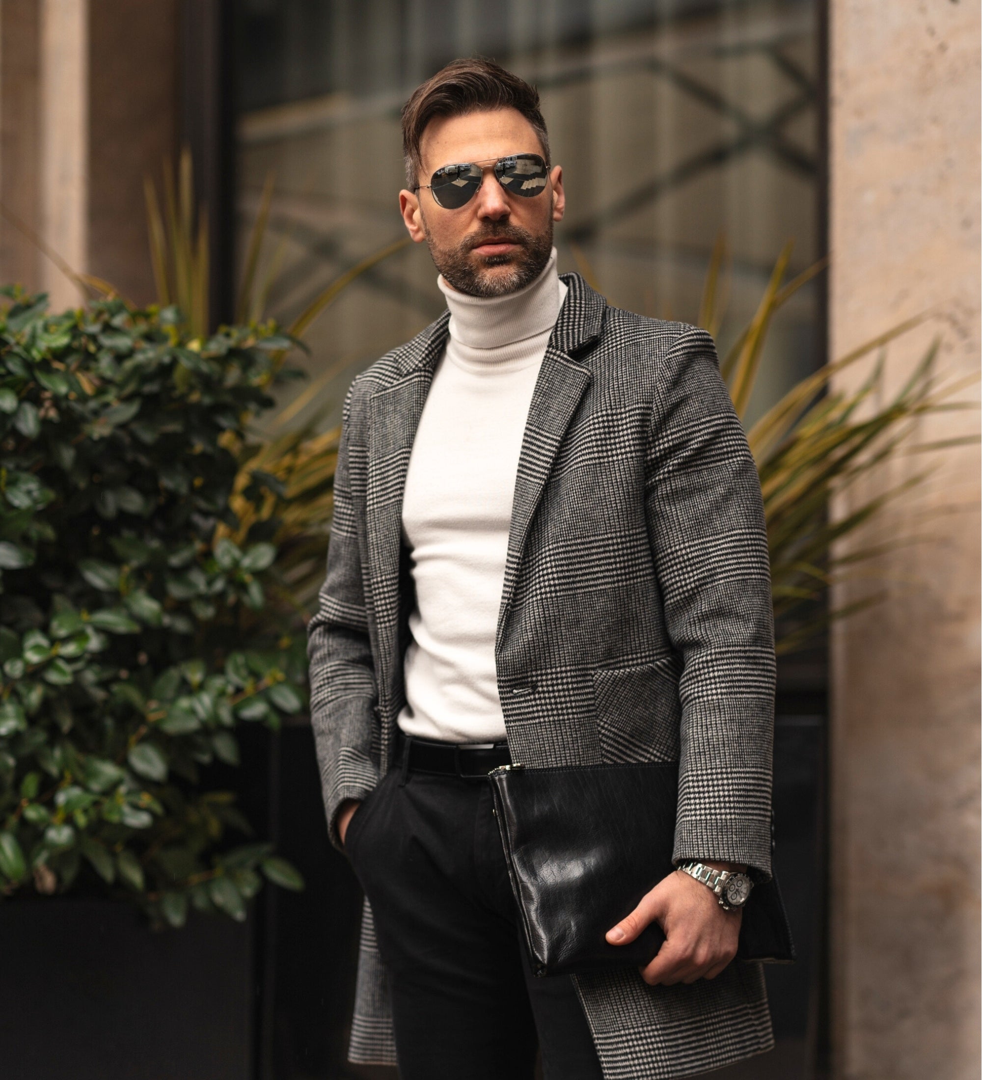 Stor clutchväska i läder för herr – The Brothers Karamazov