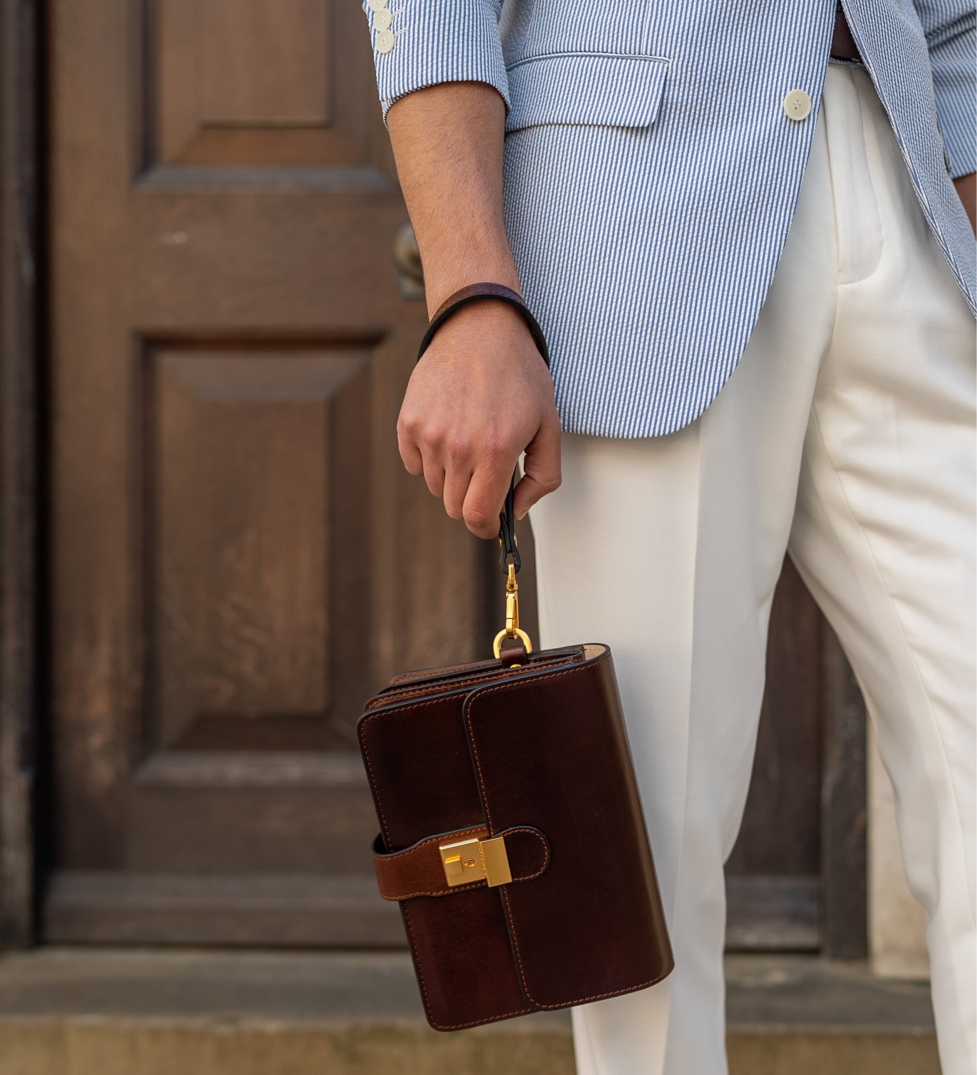 Clutchväska i läder– The Maltese Falcon