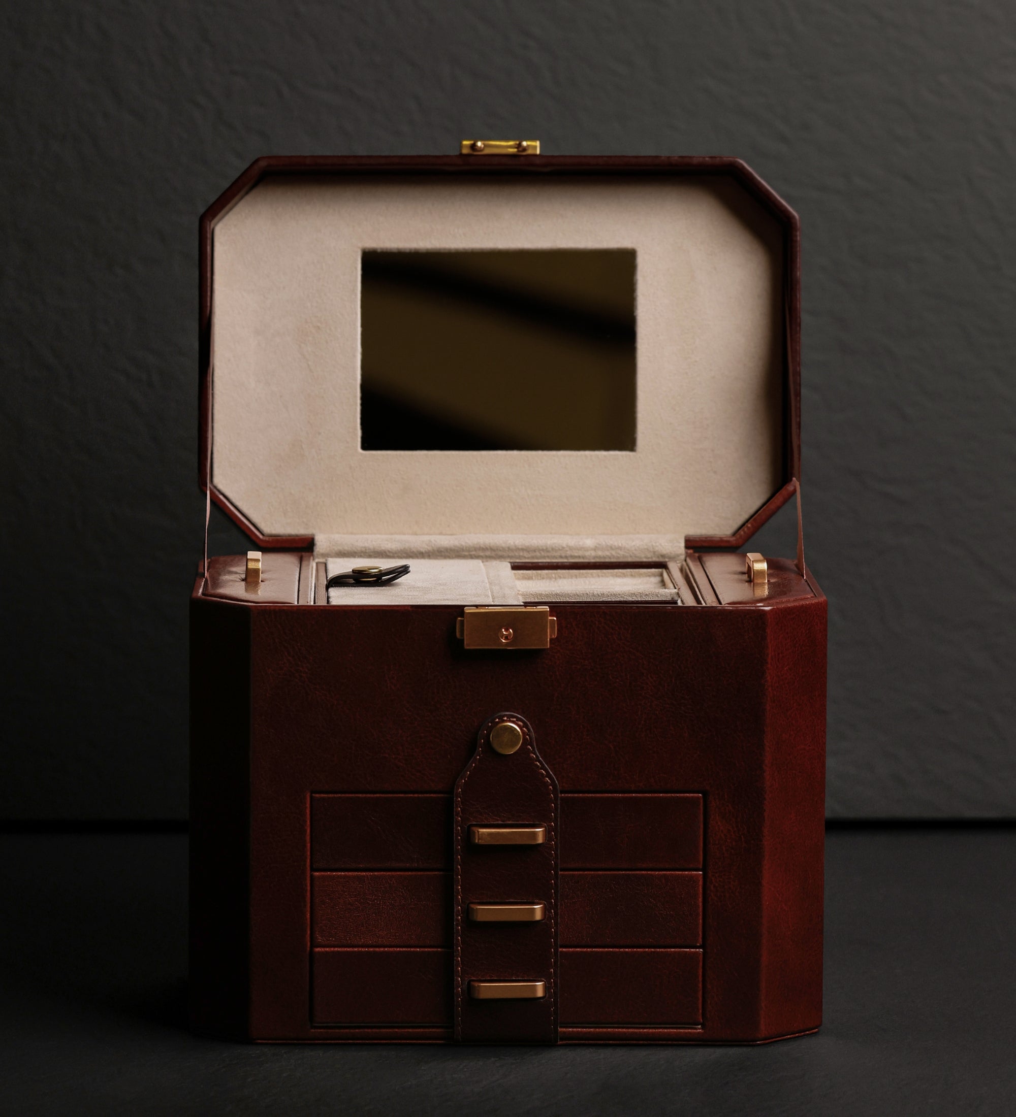 Stort smyckeskrin i läder för dam – A Handful of Dust