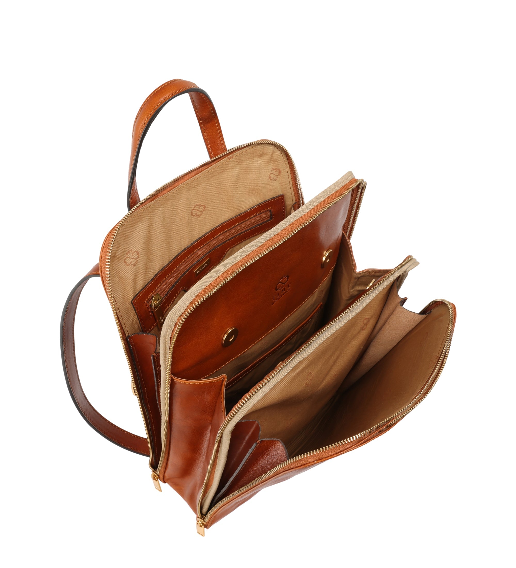 Omvandlingsbar ryggsäck i läder axelväska i läder för dam – Clarissa