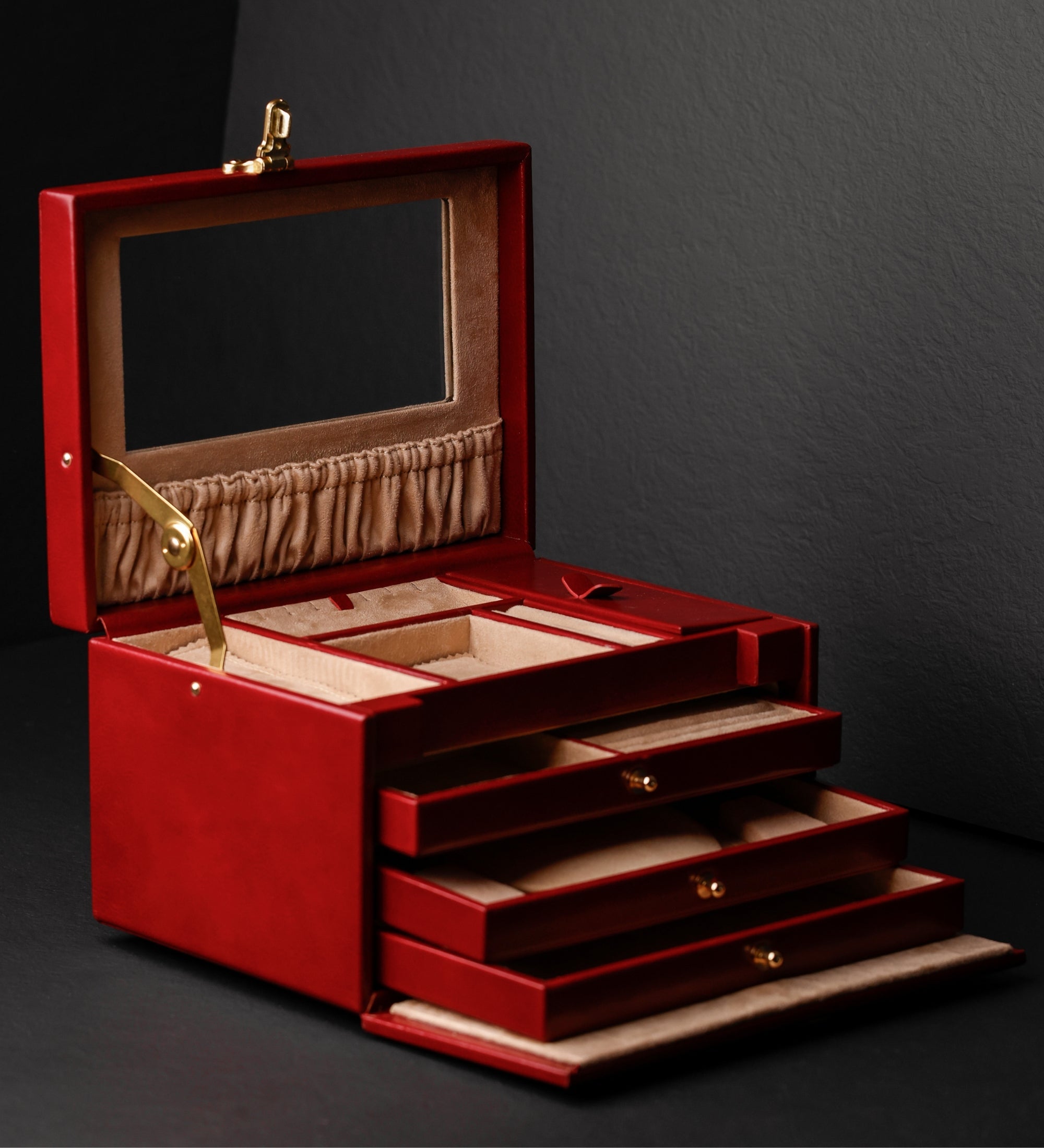 Stort smyckeskrin i läder för dam – The Portrait of a Lady