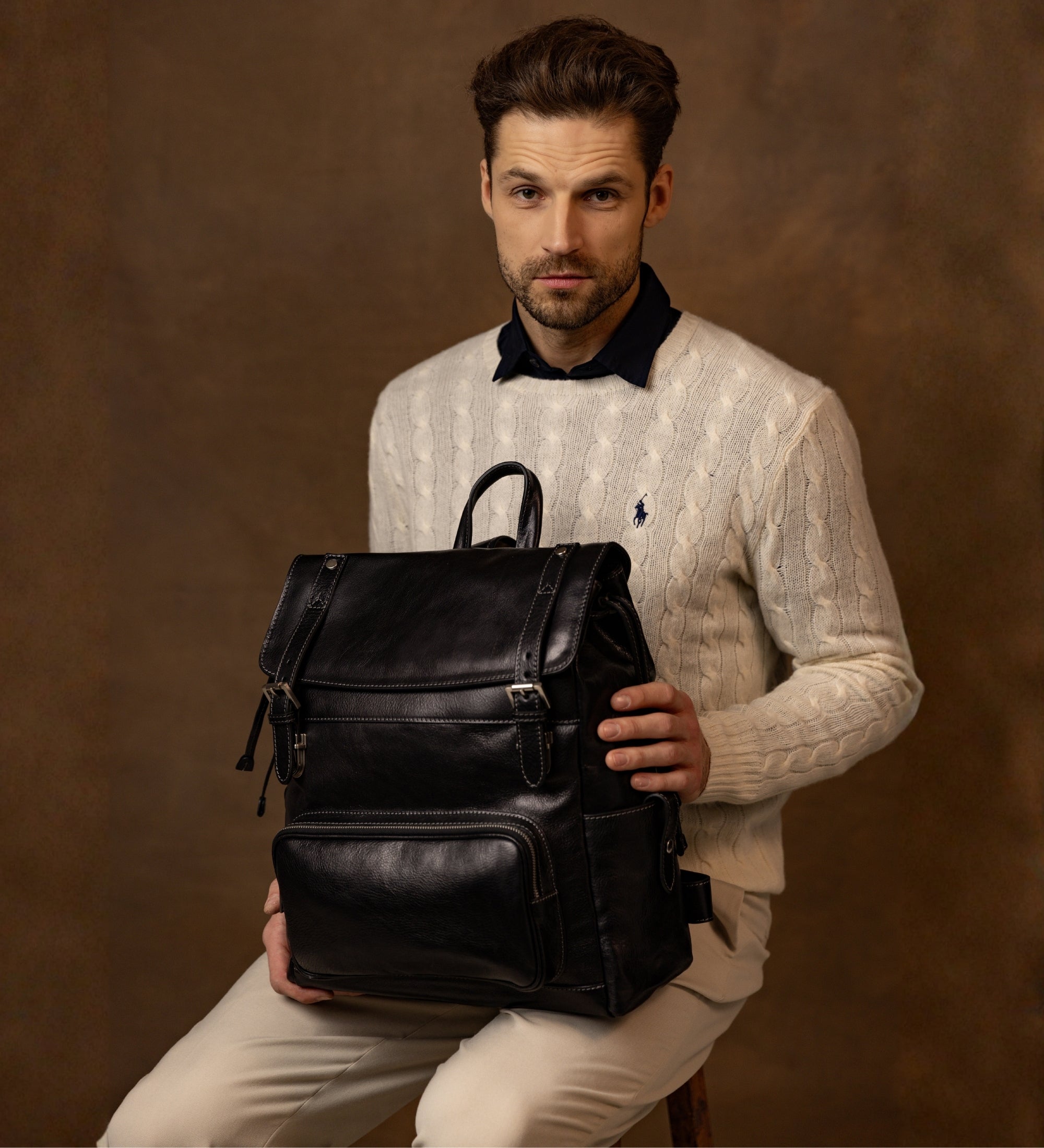 Ryggsäck i läder – The Good Earth