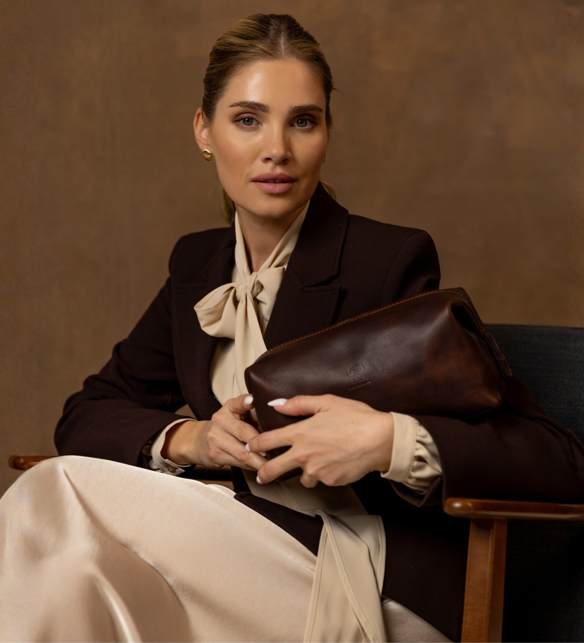 Necessär i läder för dam - Four Past Midnight