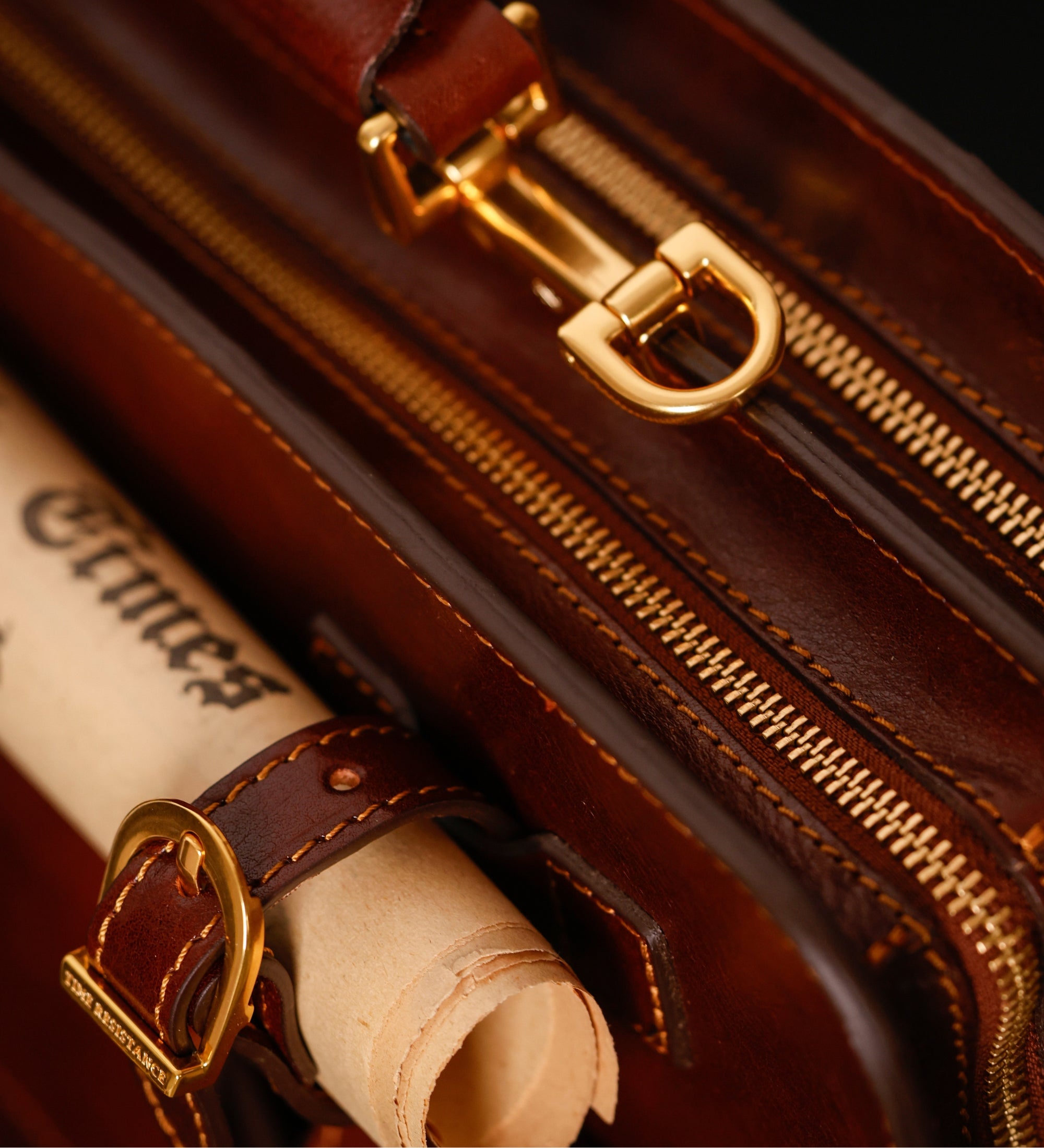 Läderväska i satchel-stil portfölj i läder – The Prophet