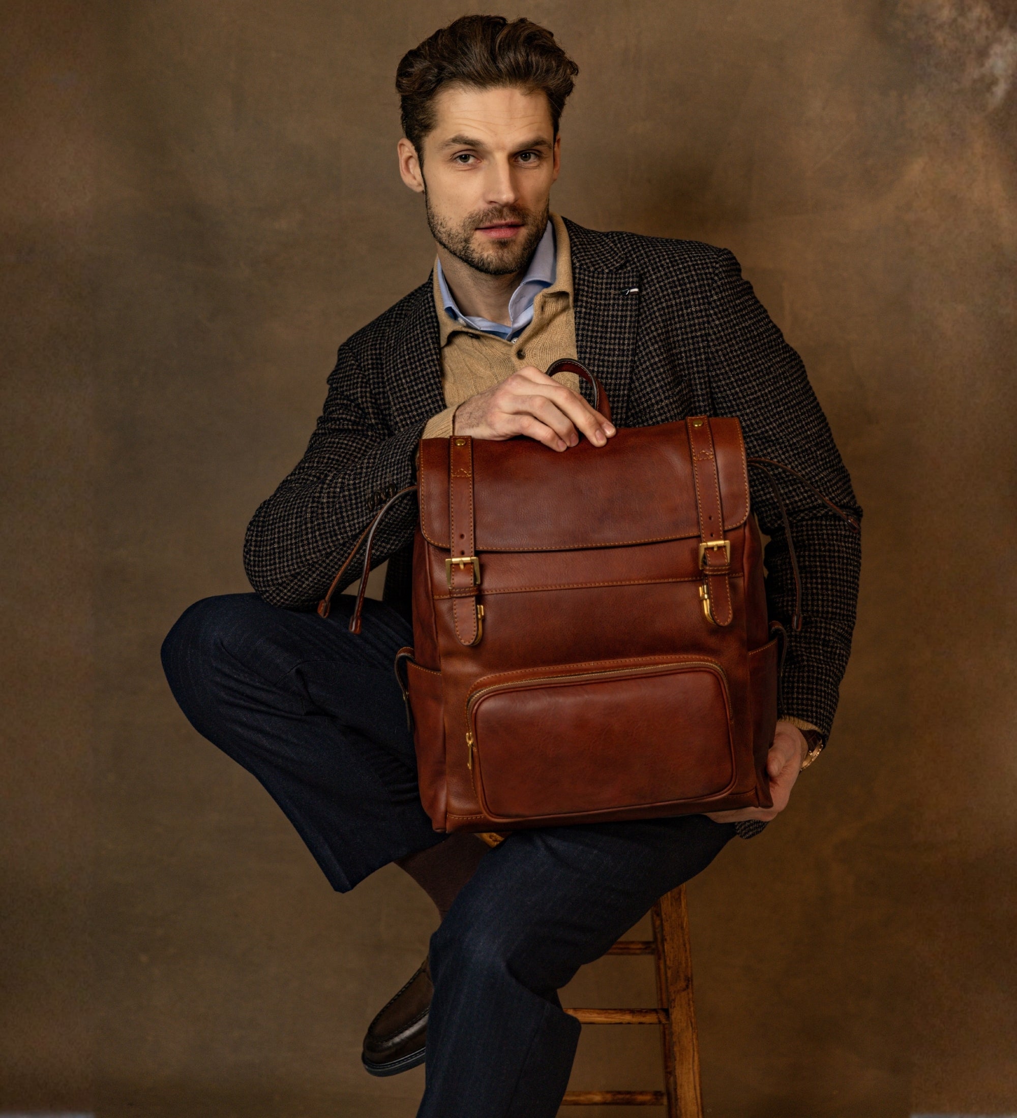 Ryggsäck i läder – The Good Earth