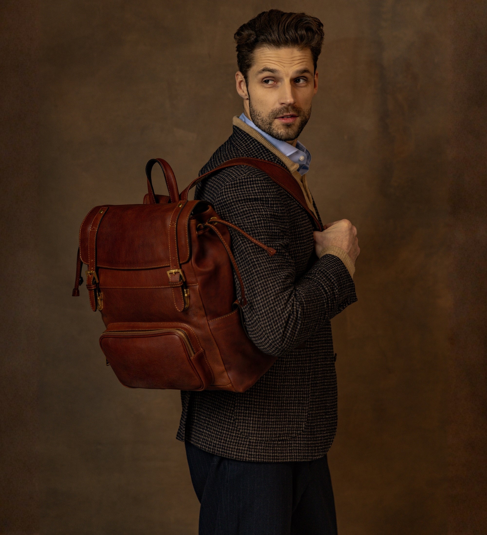 Ryggsäck i läder – The Good Earth