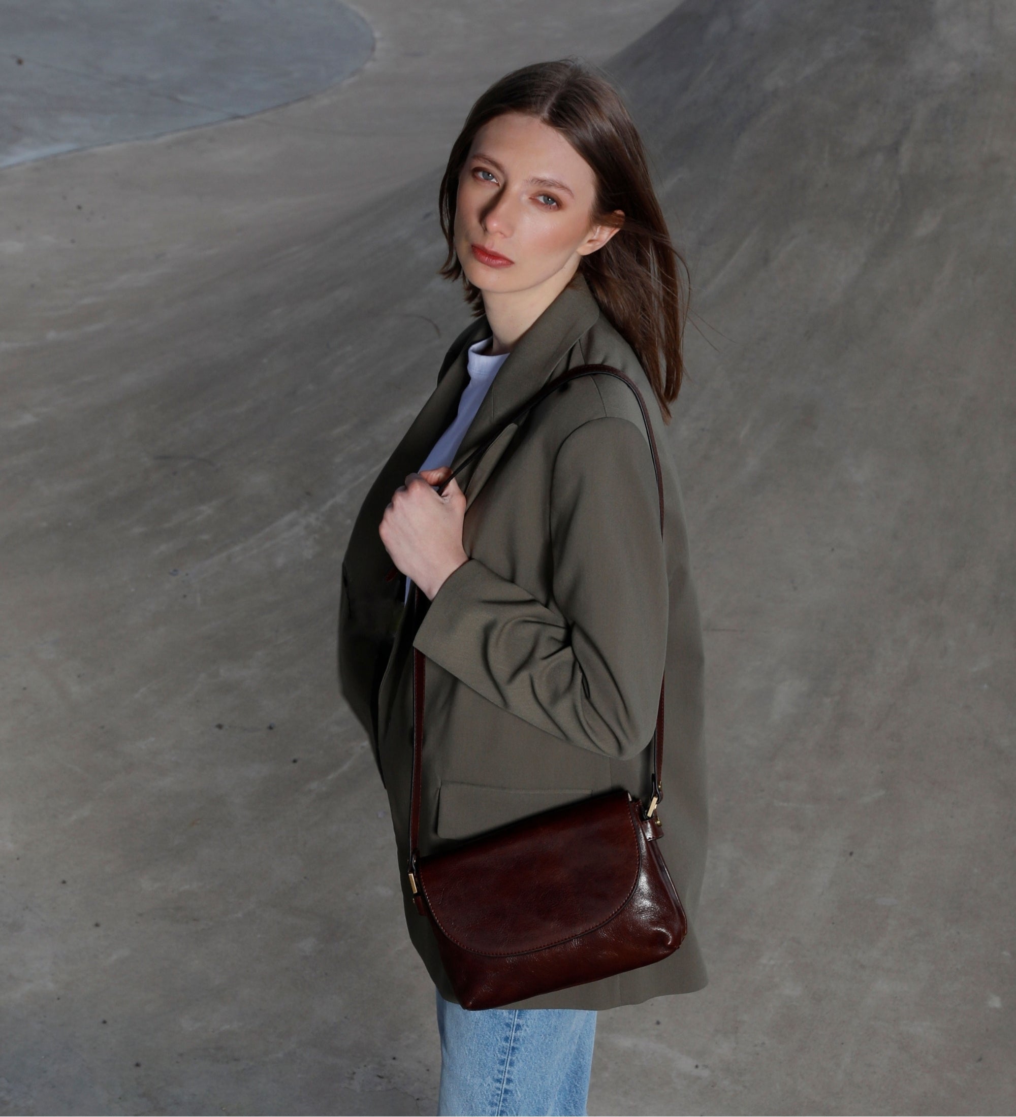 Crossbodyväska i läder för dam –Sophie’s Choice