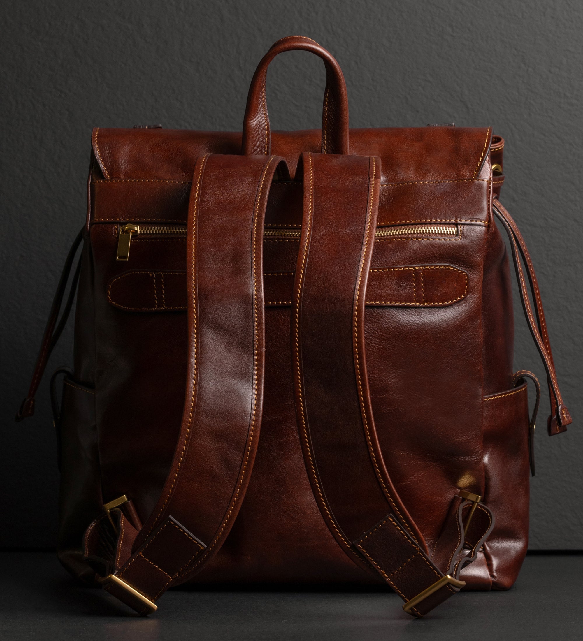 Ryggsäck i läder – The Good Earth