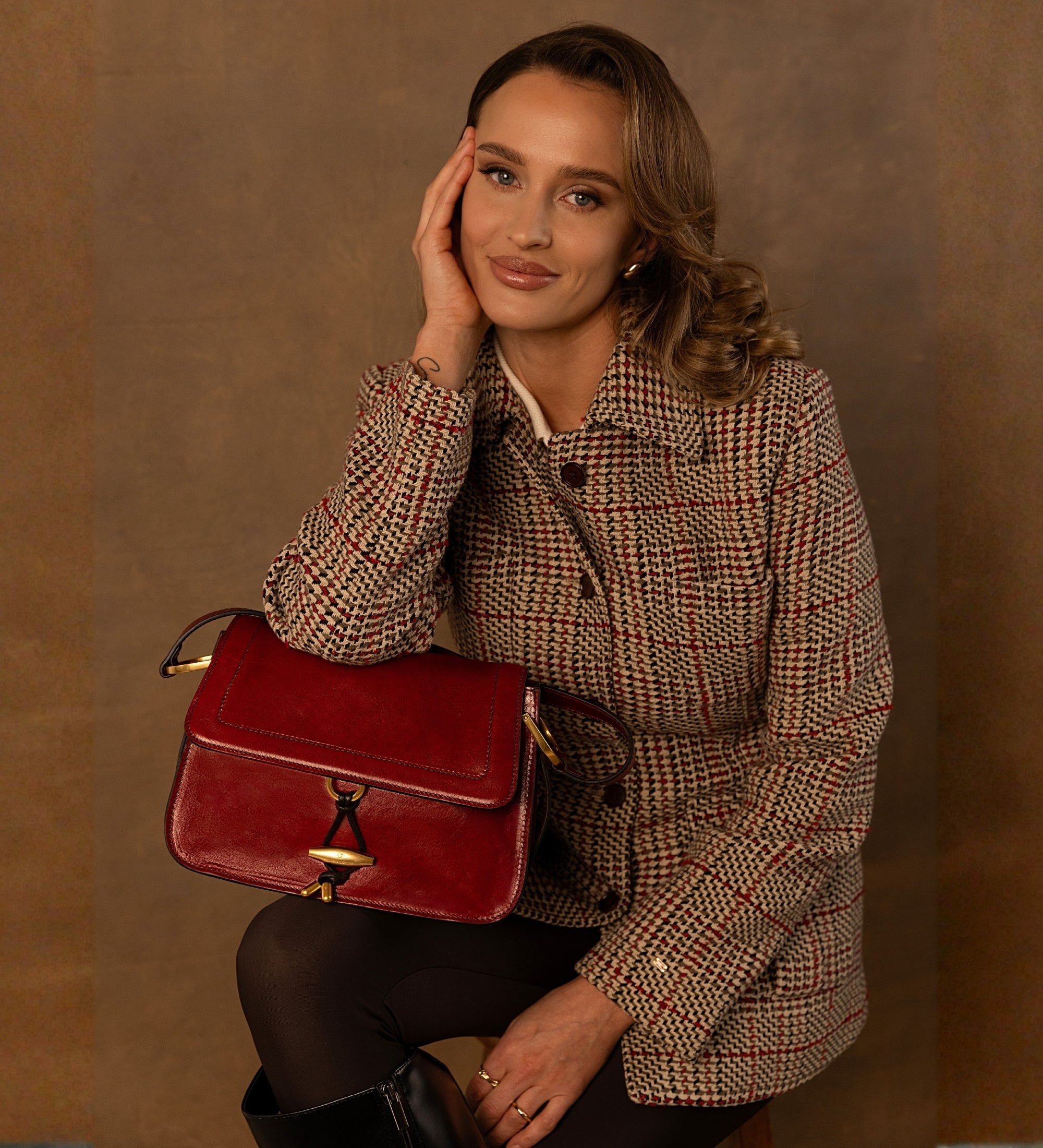 Läderväska med lock för dam - Possession