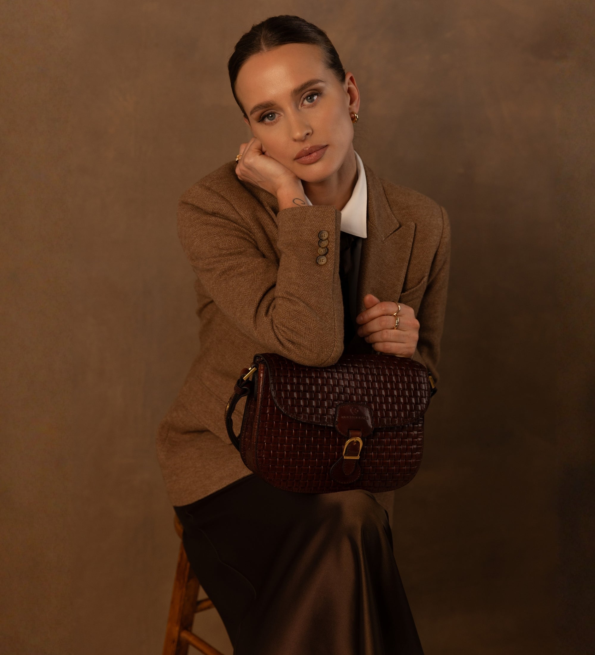 Saddle bag i läder för dam - Romola