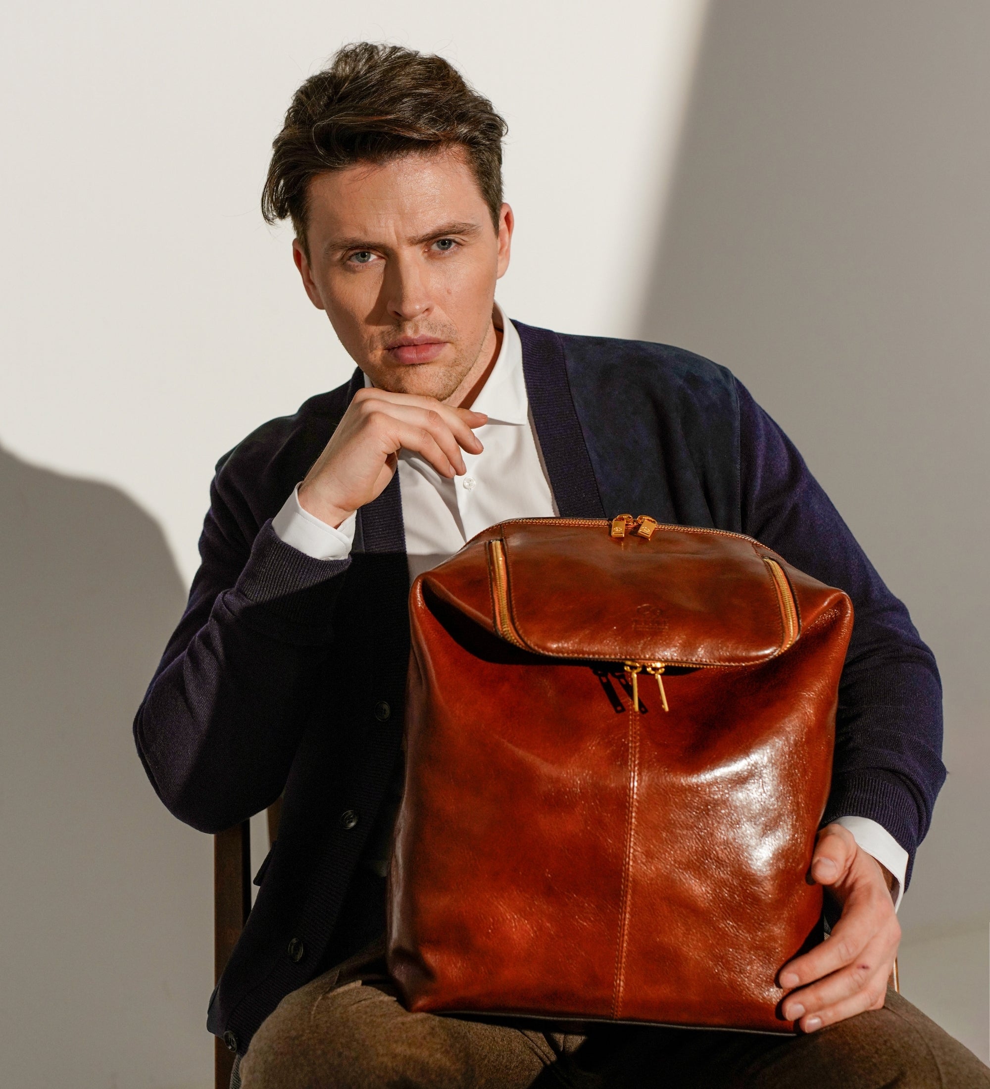 Ryggsäck i läder– A Blend in the River