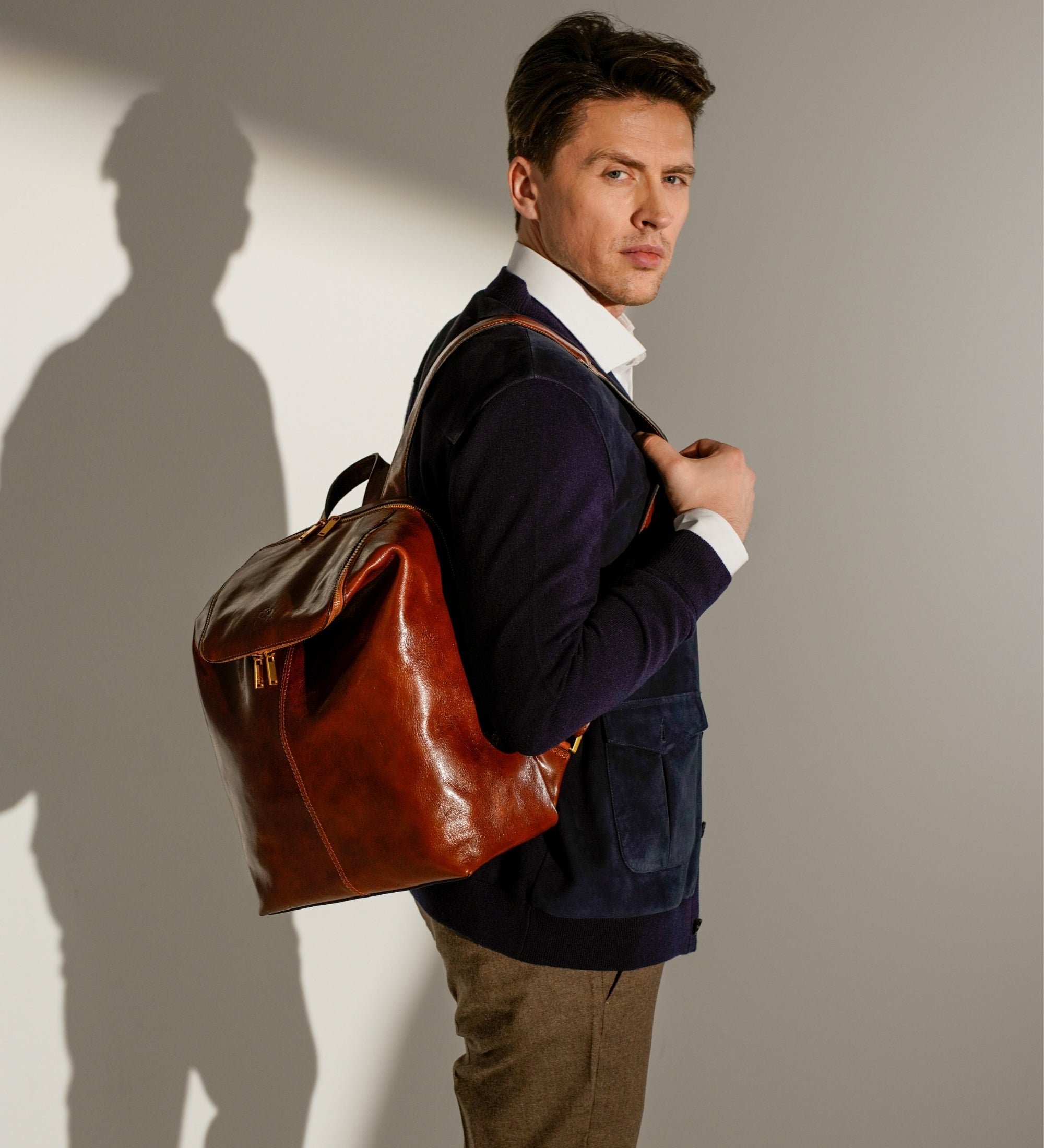 Ryggsäck i läder– A Blend in the River