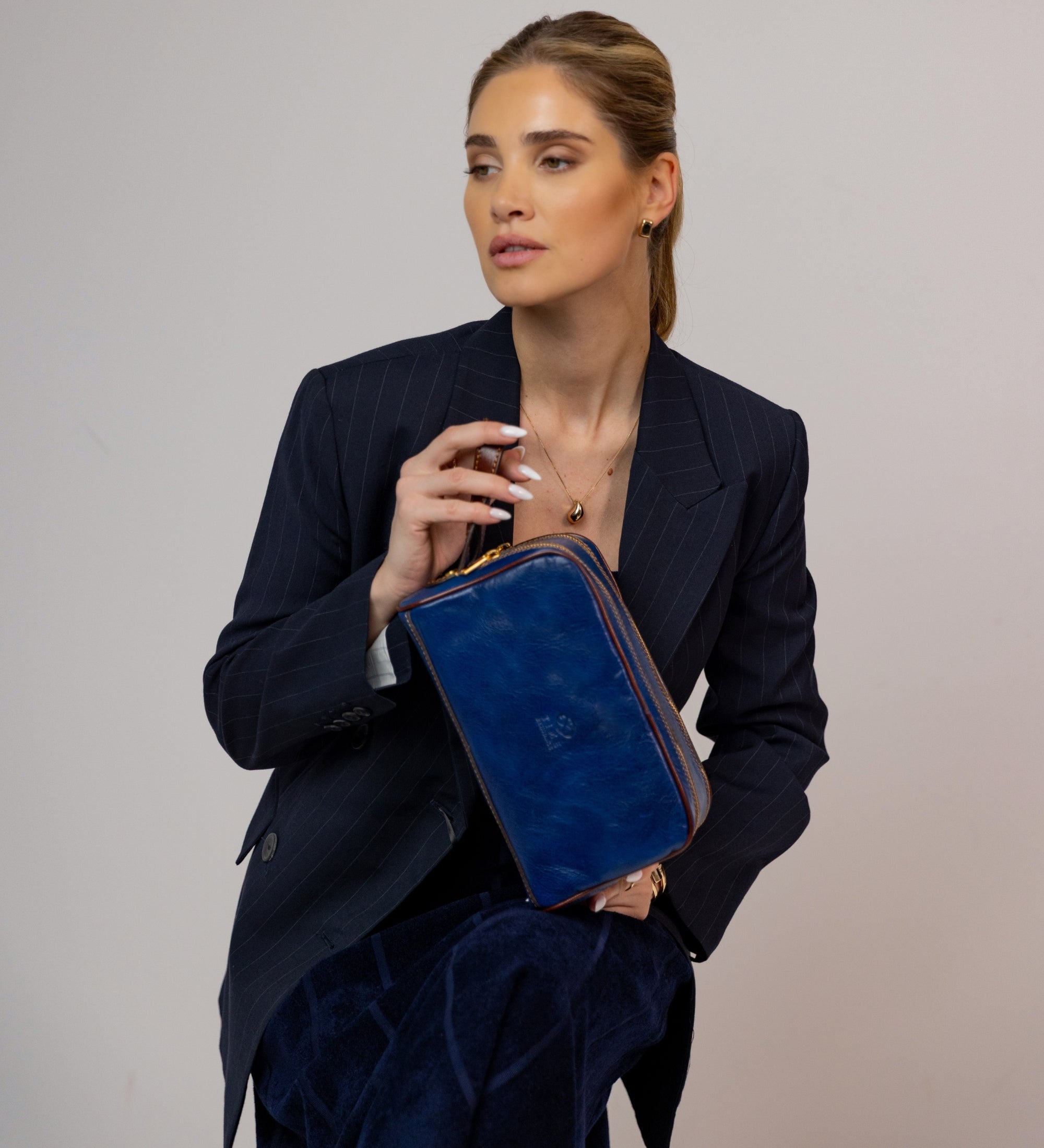 Sminkväska i läder för dam necessär – All the Kings Men