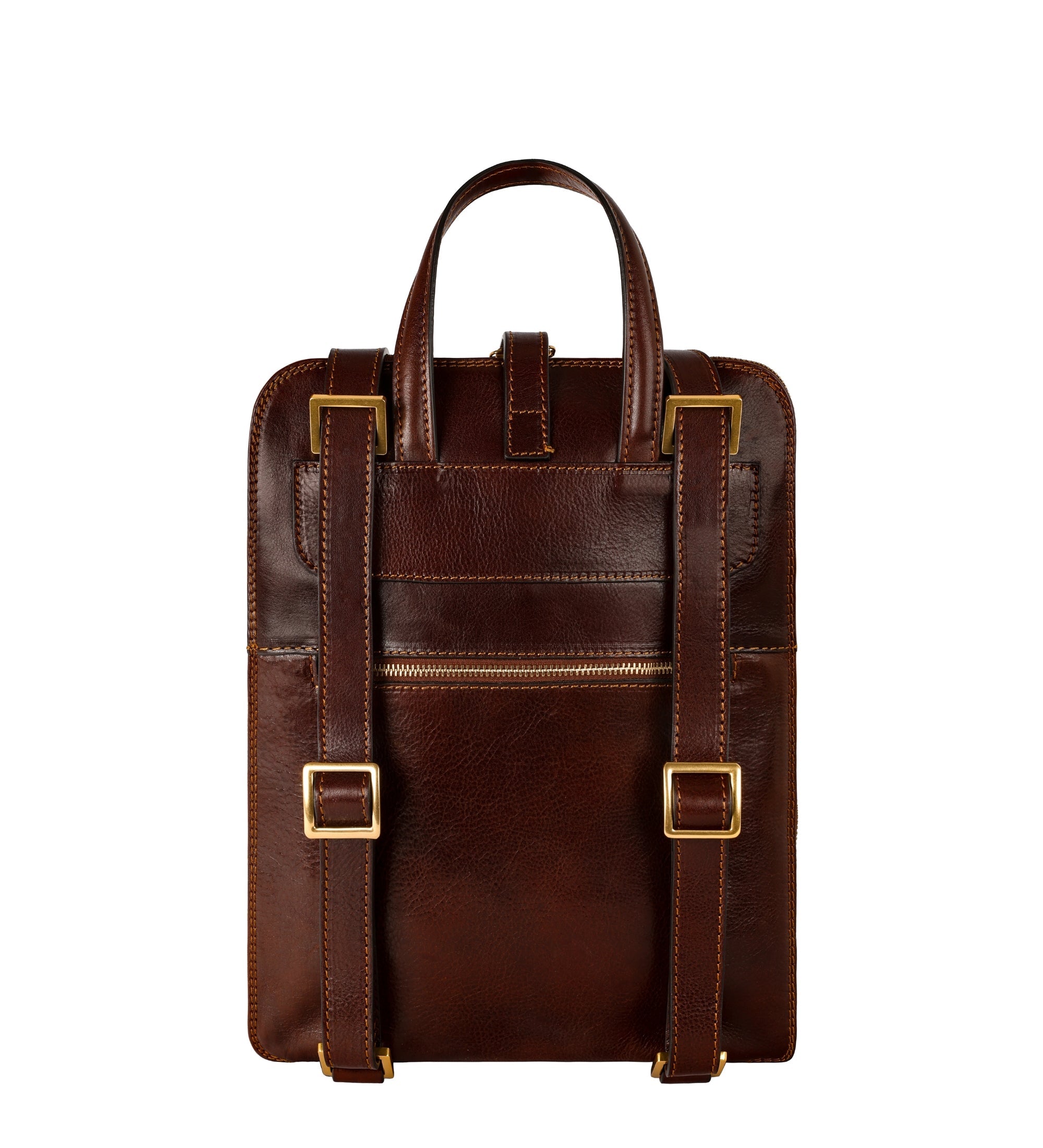 Omvandlingsbar ryggsäck i läder axelväska i läder för dam – Clarissa