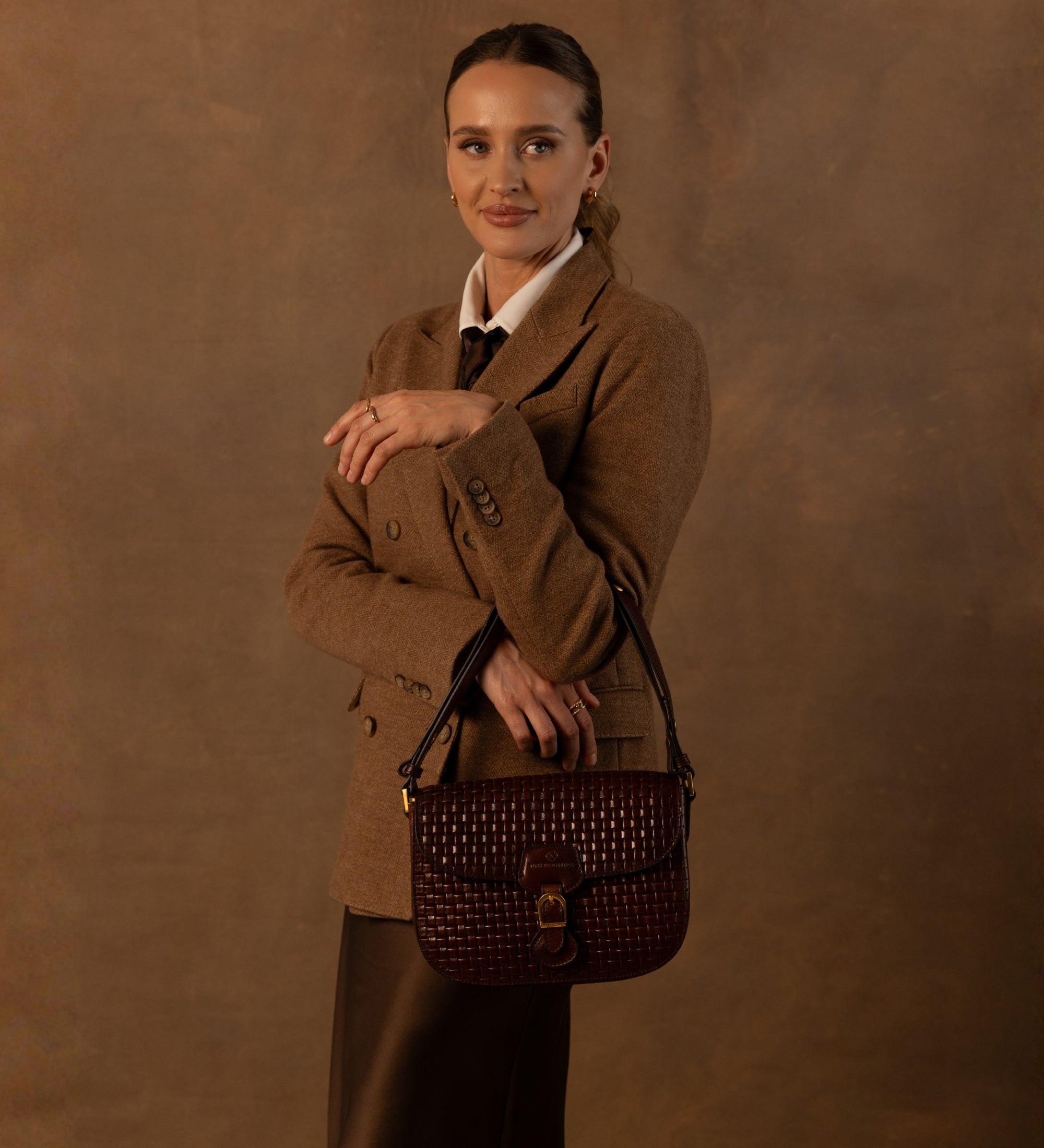 Saddle bag i läder för dam - Romola