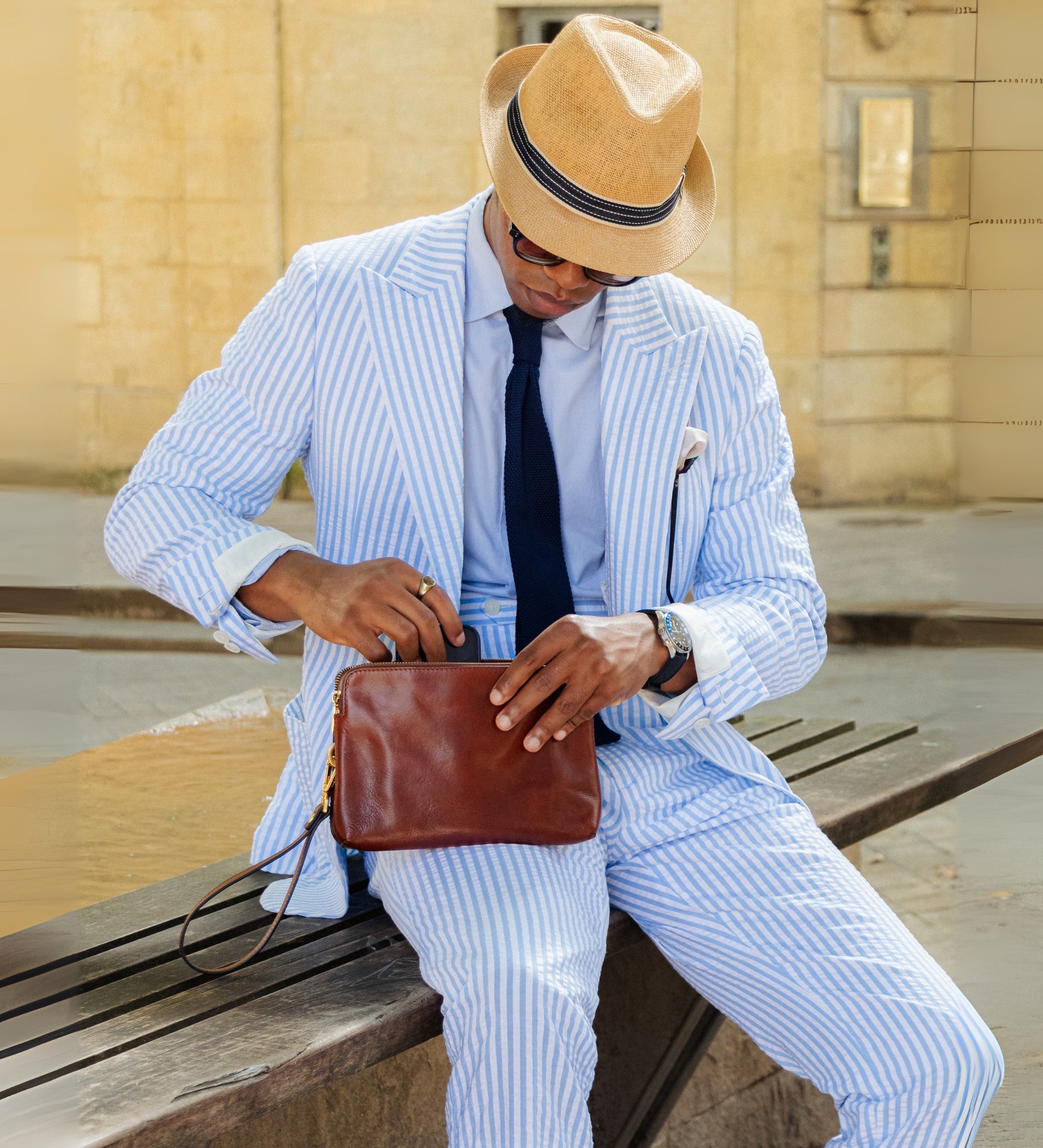 Clutchväska i läder – Ulysses