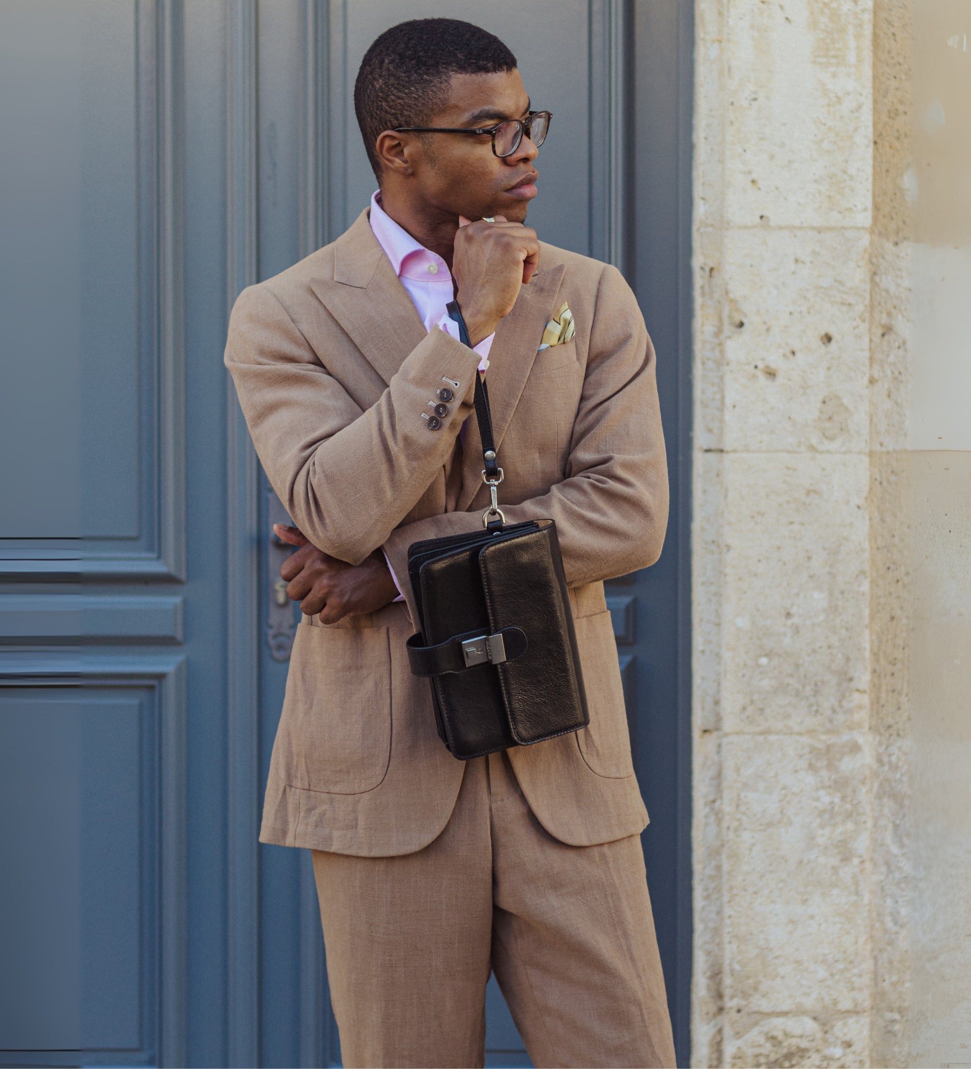 Clutchväska i läder– The Maltese Falcon