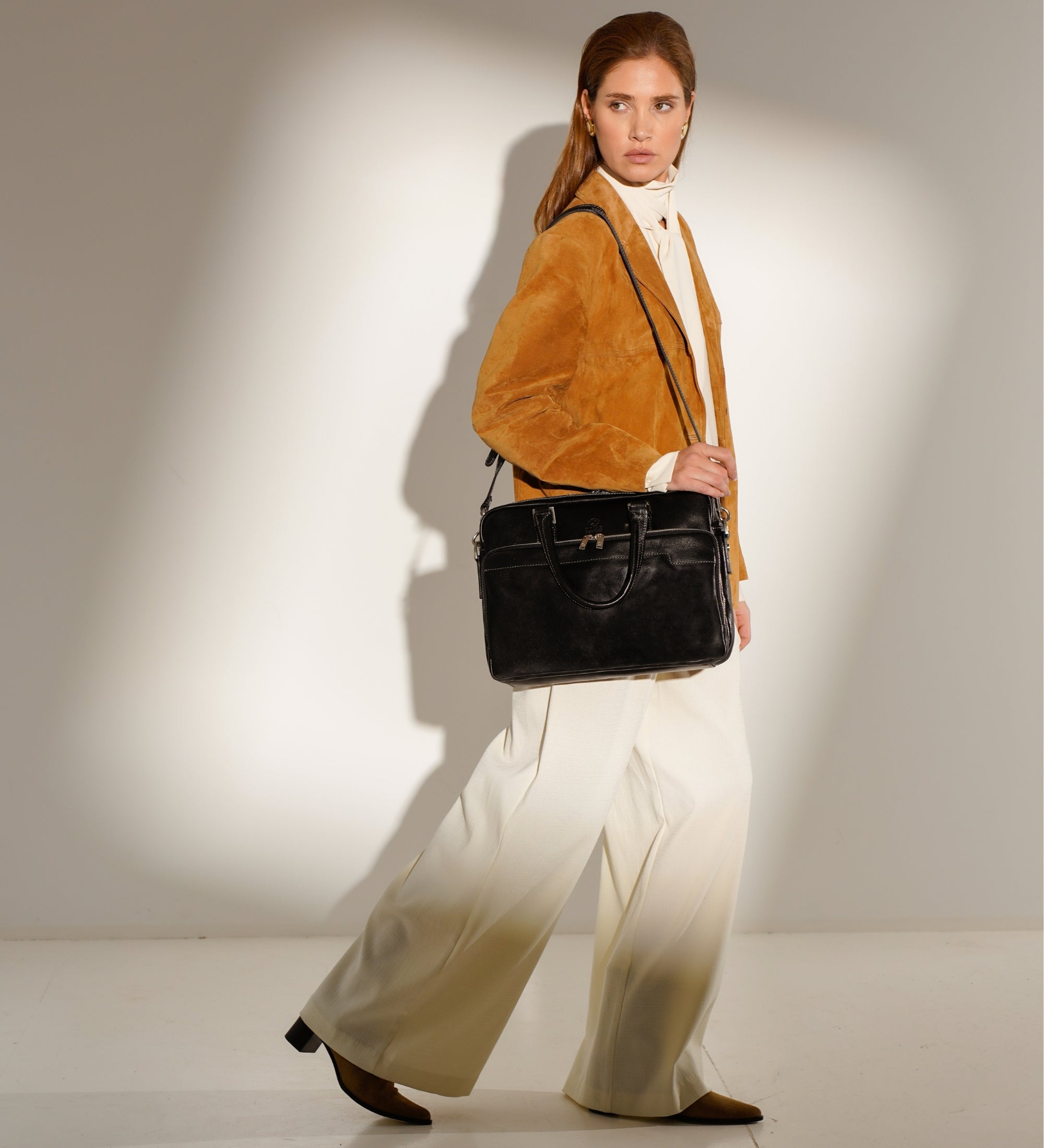 Portfölj i läder laptopväska i läder för dam – Orlando