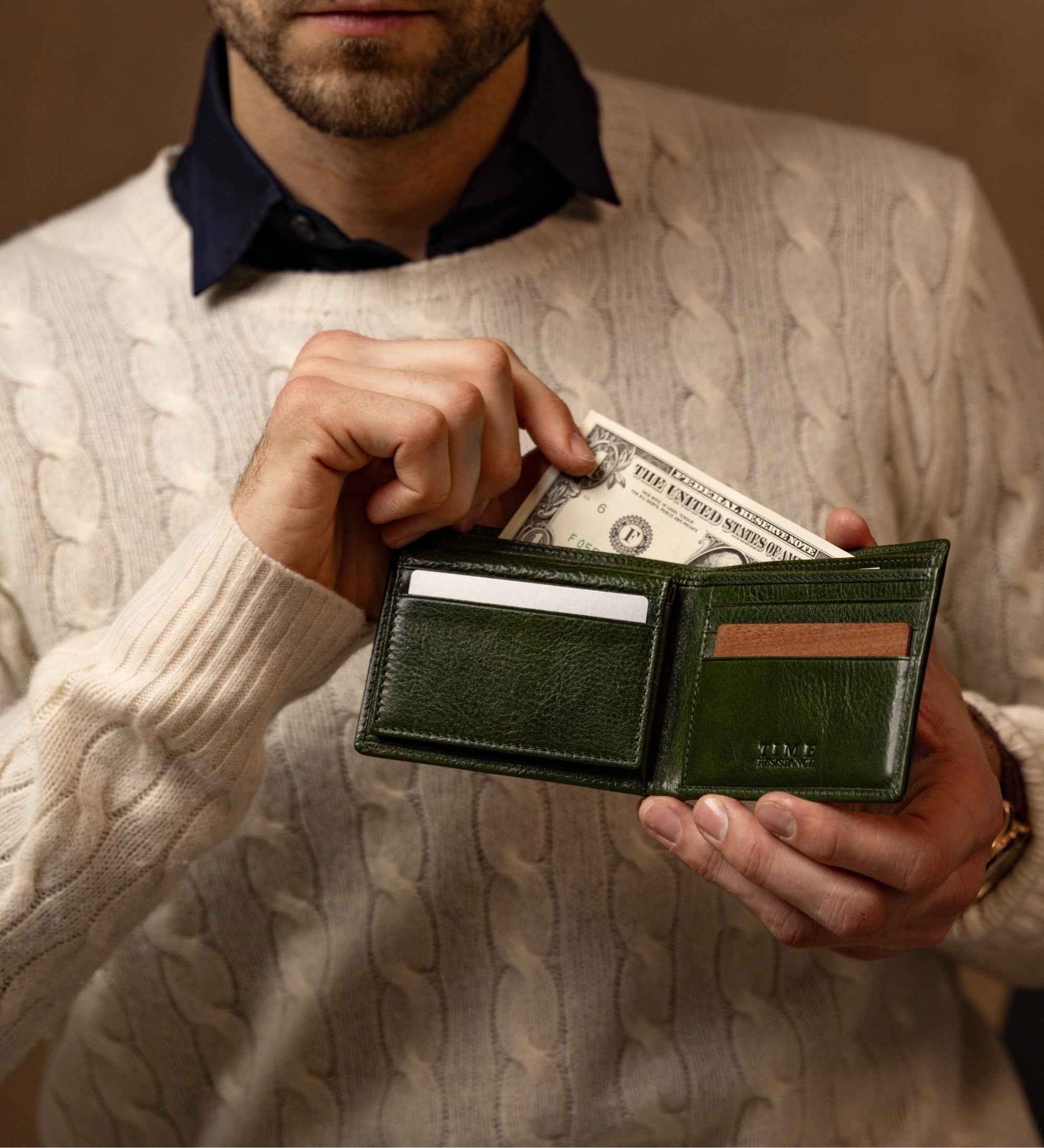 Dubbelvikt plånbok i läder – Poetic Justice