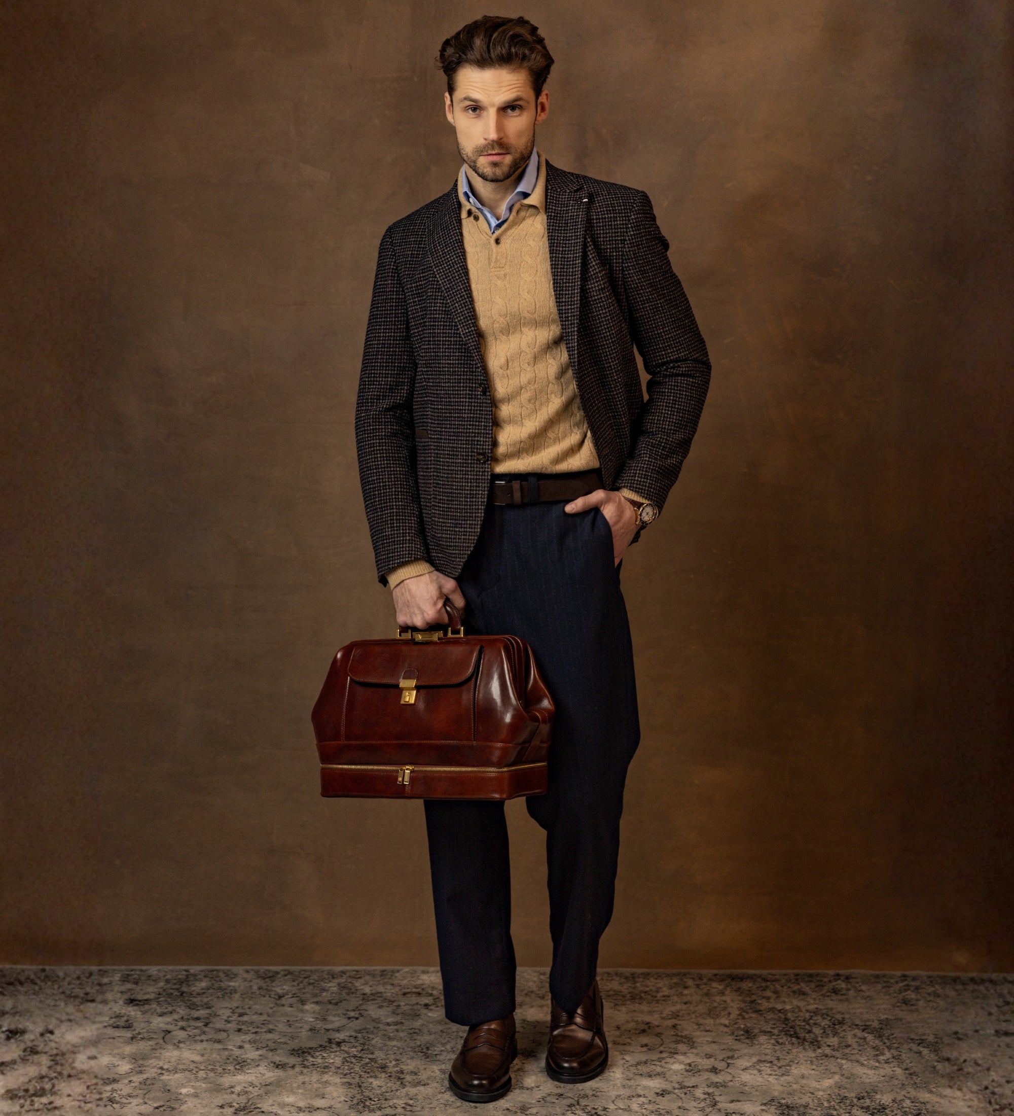 Stor doktorsväska av italienskt läder – The Master and Margarita