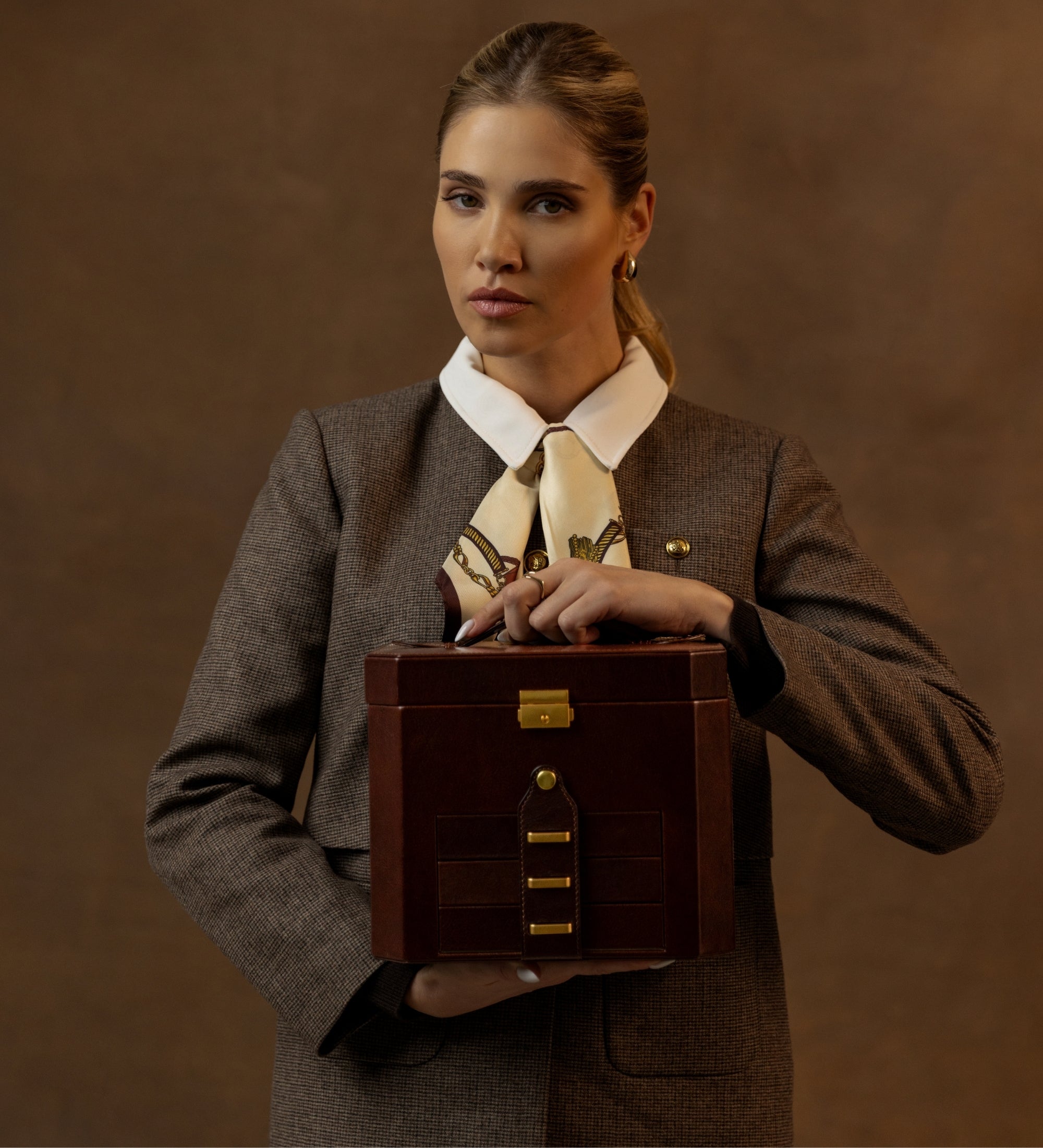 Stort smyckeskrin i läder för dam – A Handful of Dust