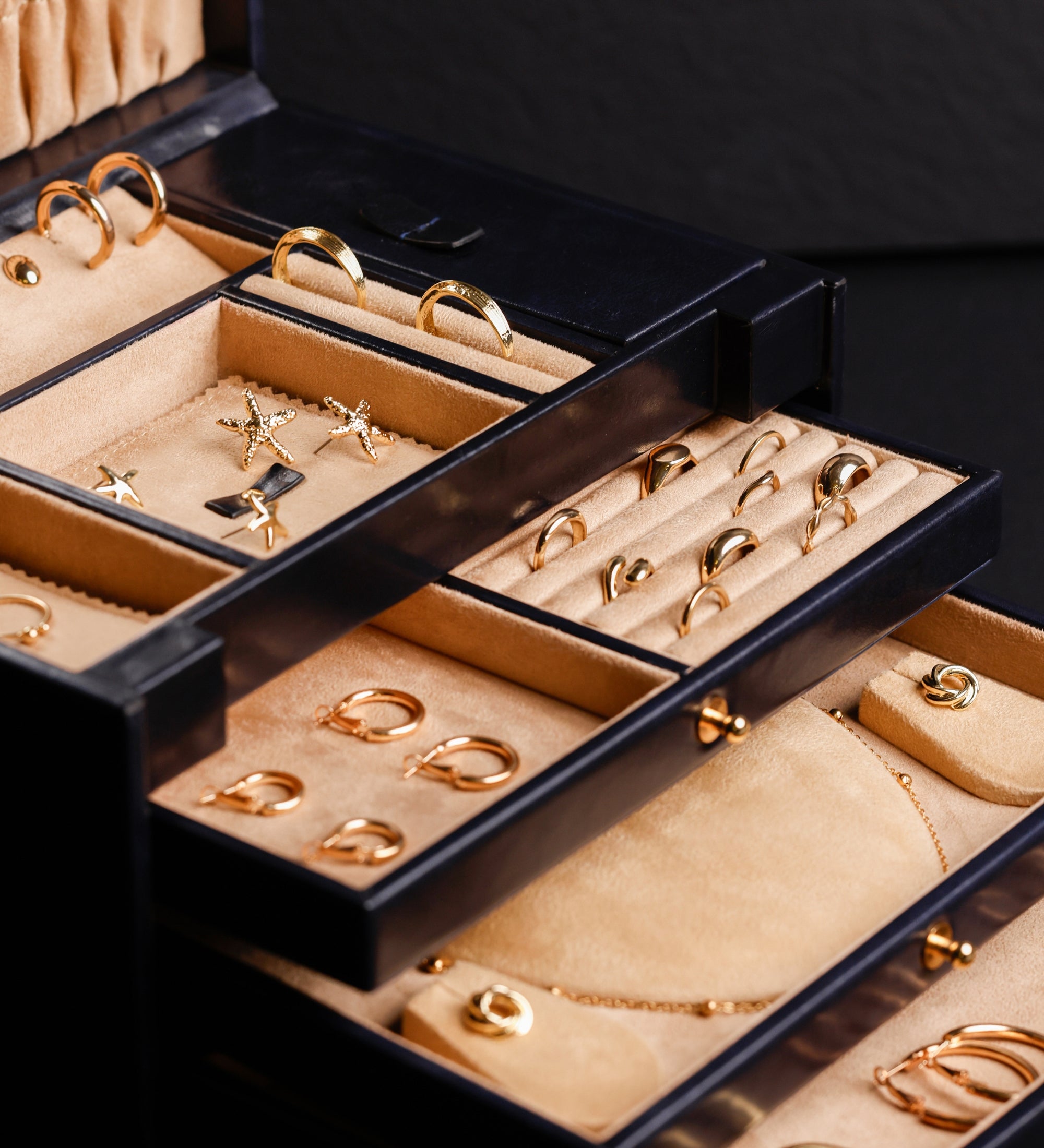 Stort smyckeskrin i läder för dam – The Portrait of a Lady