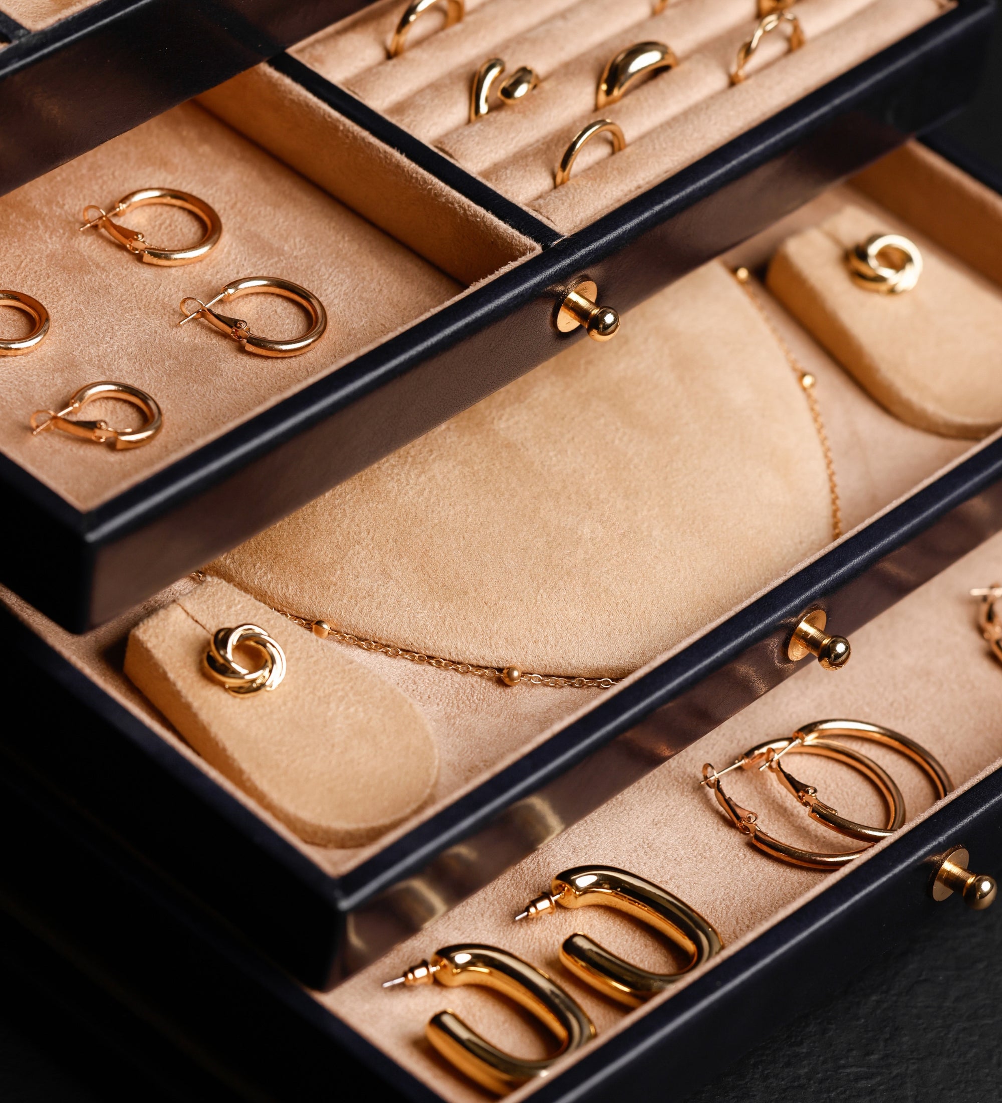 Stort smyckeskrin i läder för dam – The Portrait of a Lady